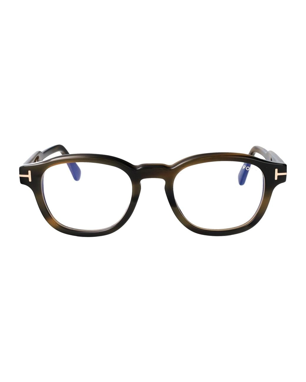 Tom Ford Brown Round Optical Ft6181 B 56