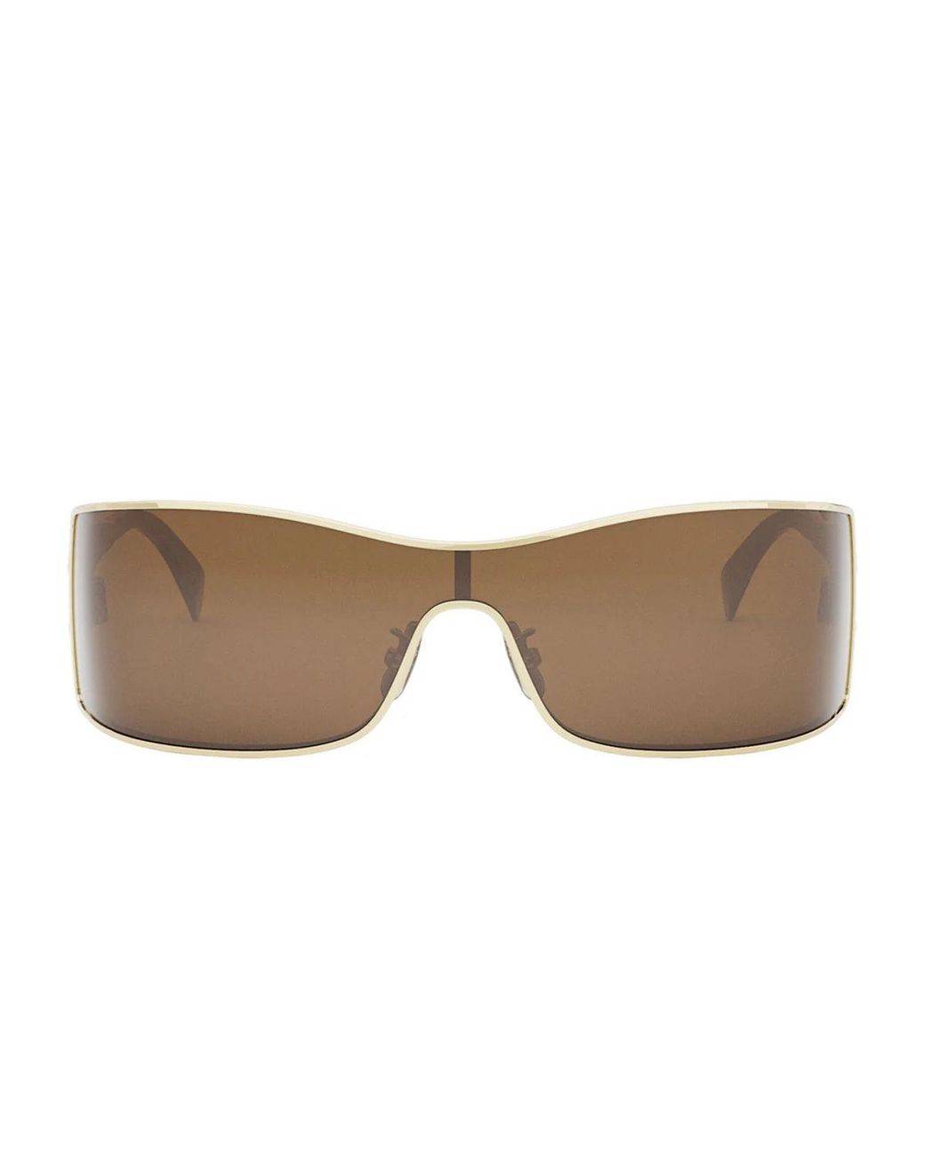 Céline Brown Sonnenbrille Cl40283 U 30 E Triomphe Maxi Metall Gold/Braun Damen