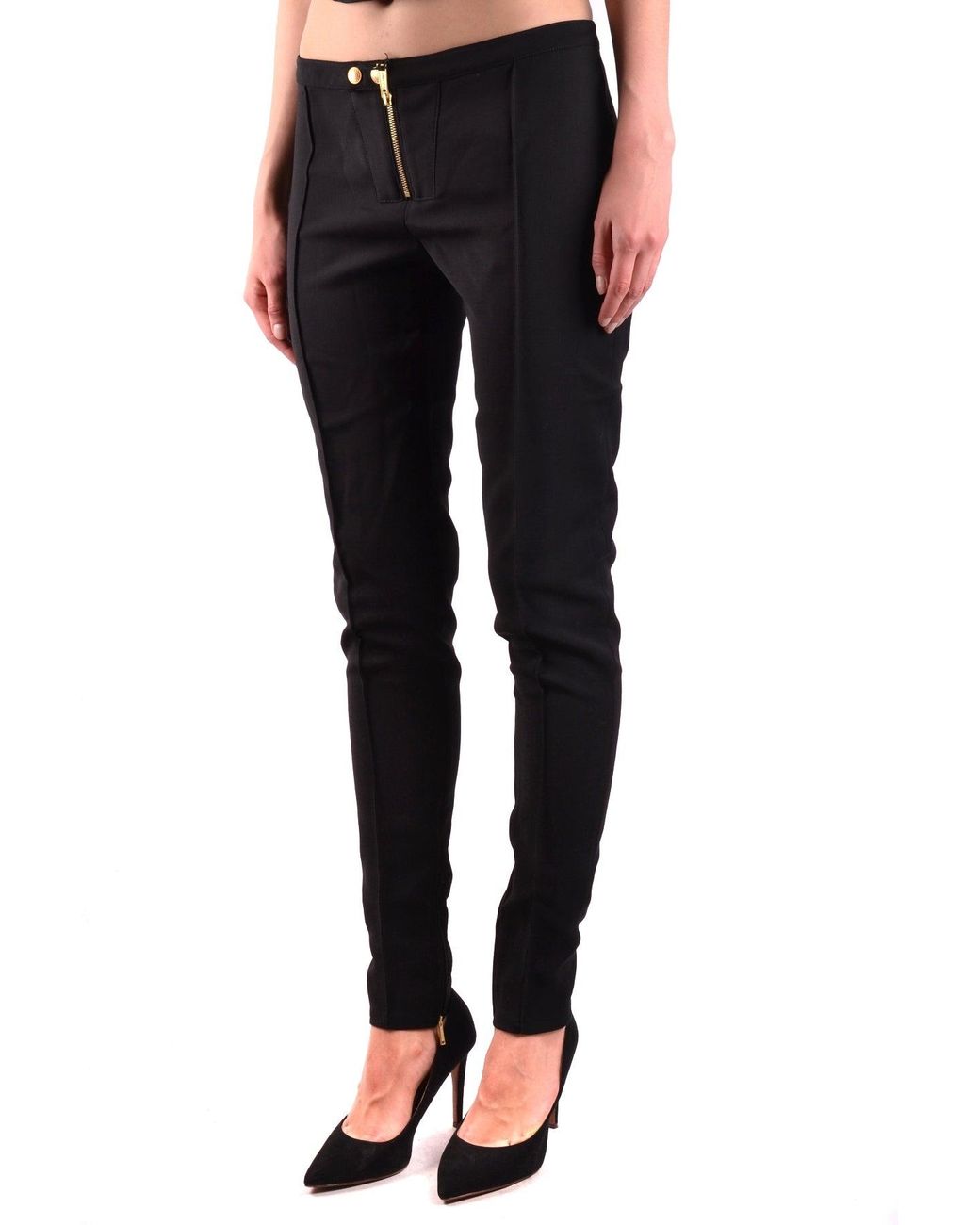 DSquared² Skinny Broek Met Ritsdetails in het Black