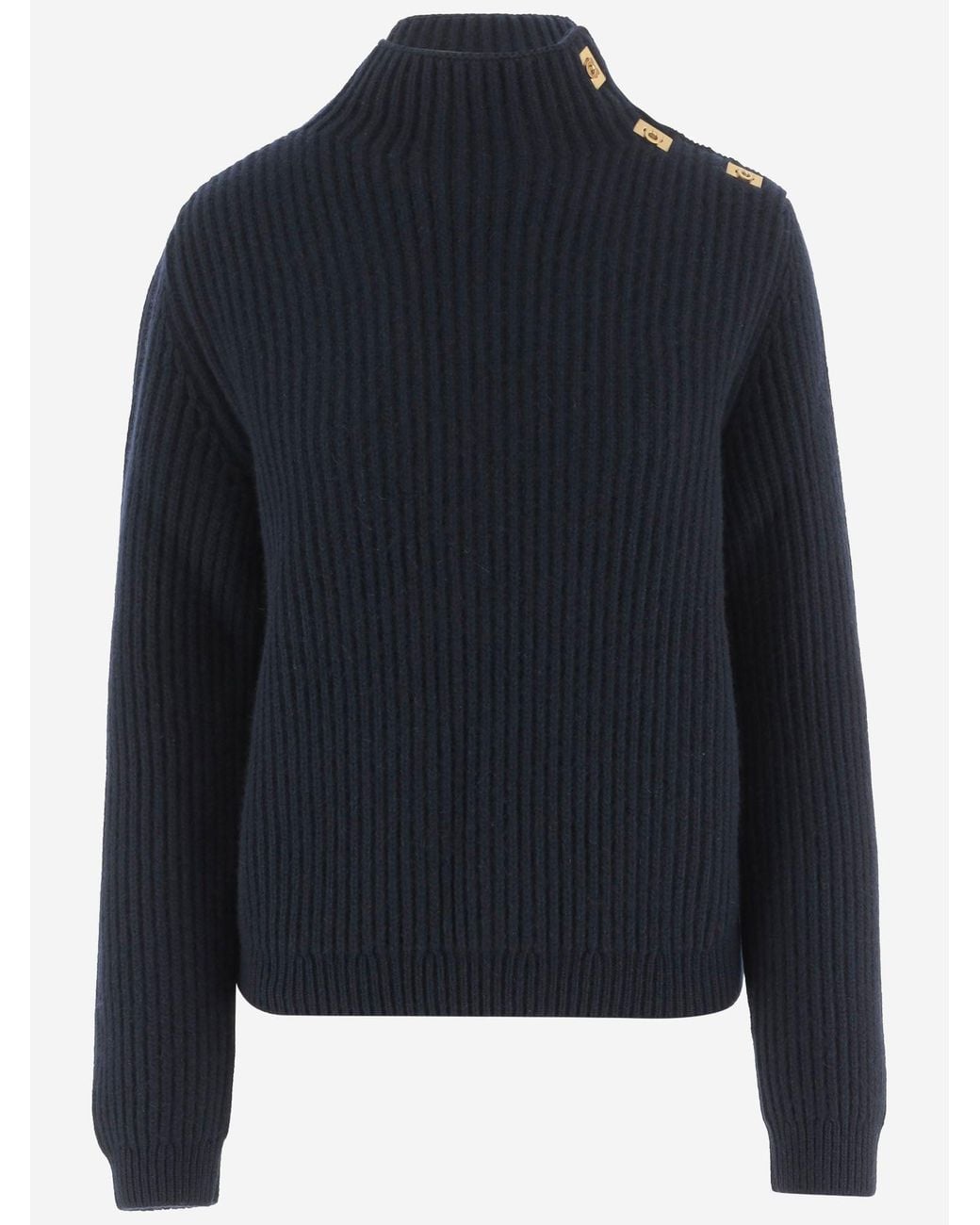 Ferragamo Blue Sweater Wool And Cashmere