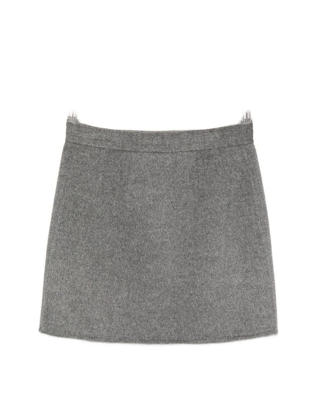 Semicouture Gray June Wool Skirt
