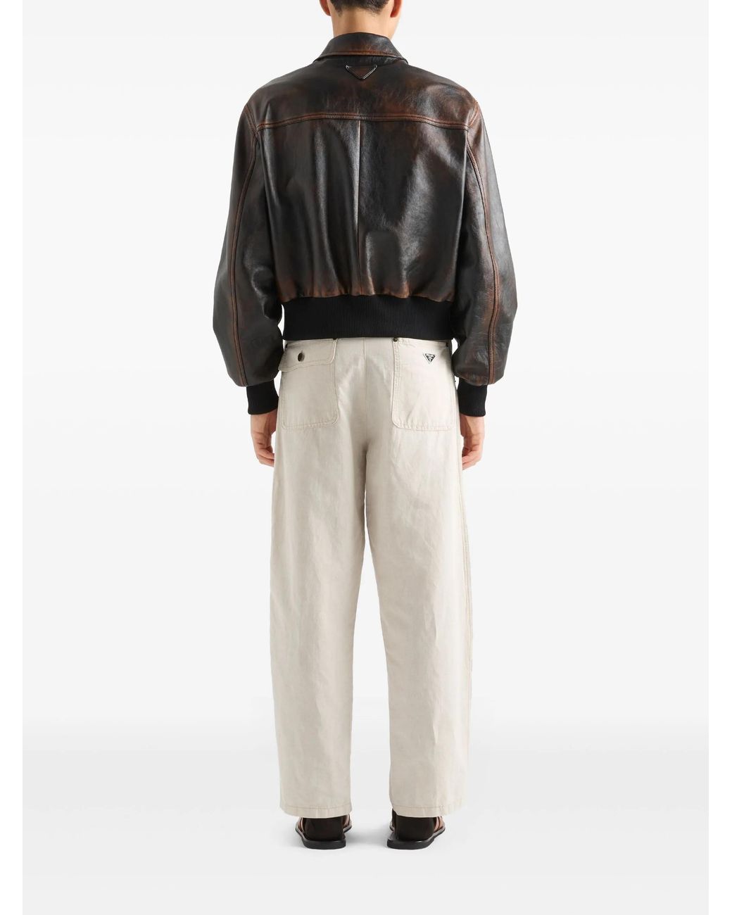 Prada Chambray-broek in het White voor heren