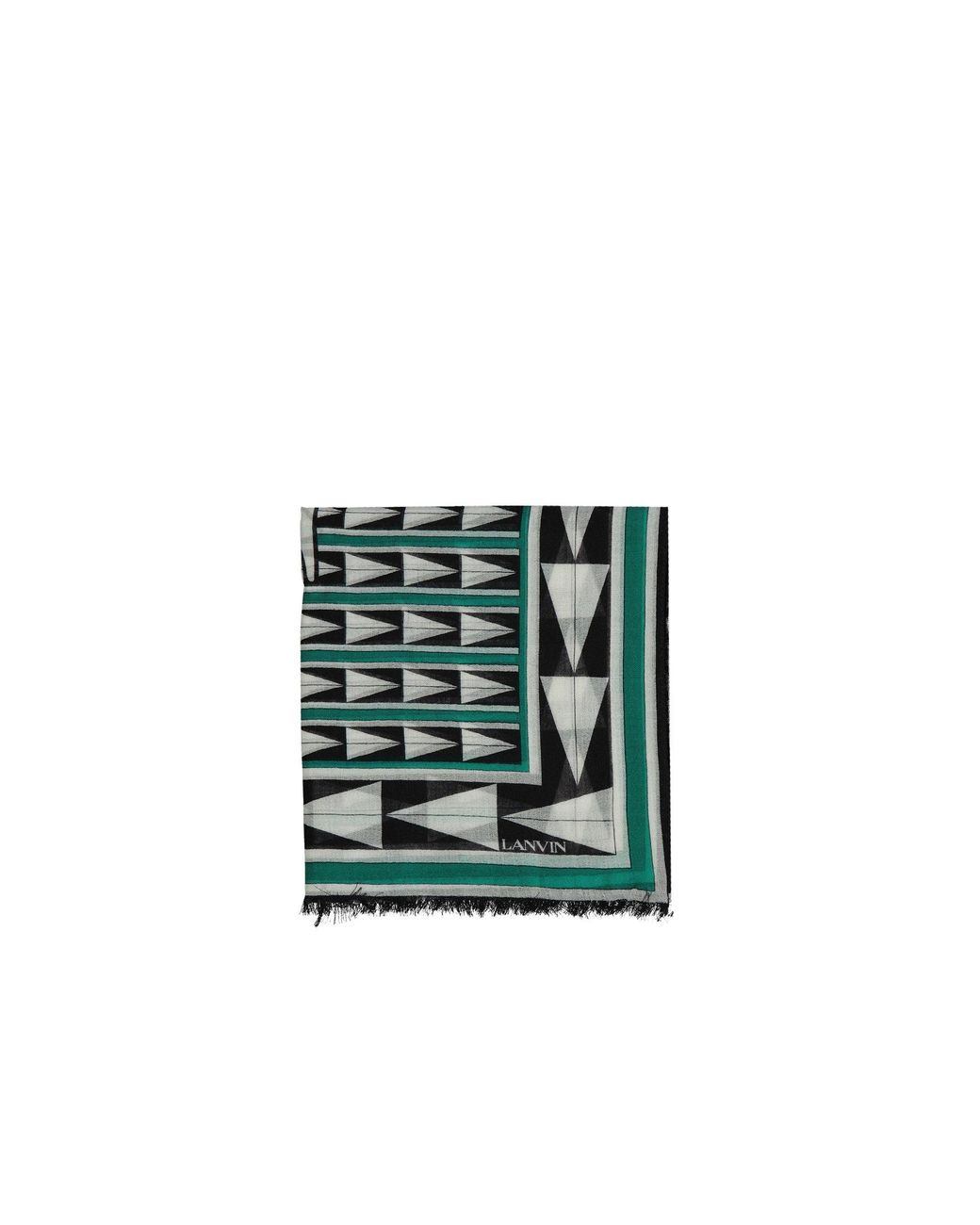 Lanvin Blue Wool Scarf