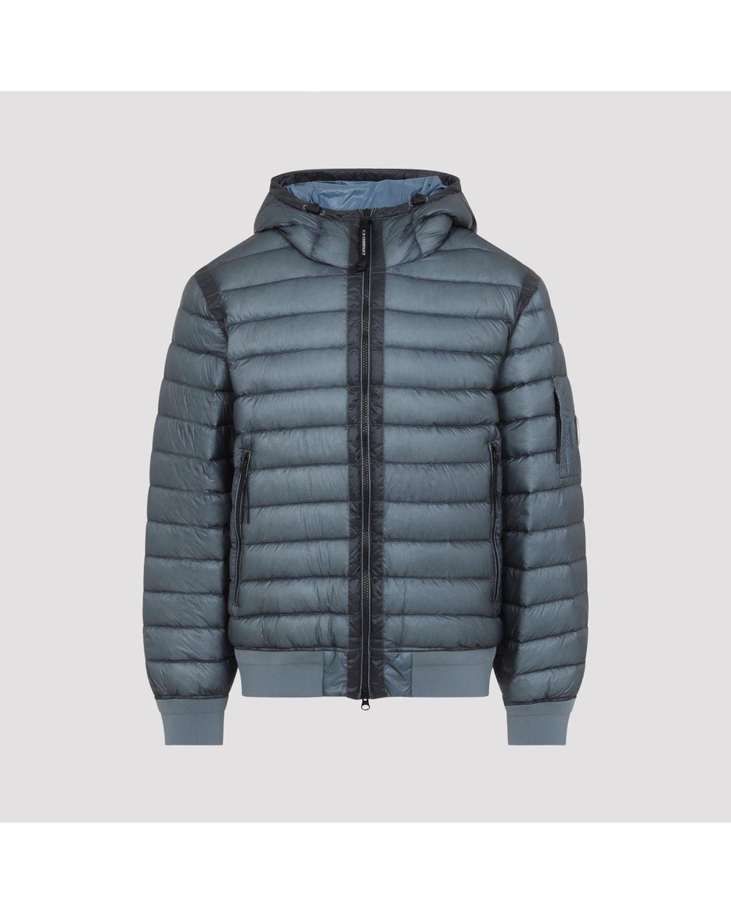 C P Company C.P.Company Orionblue Shell Hooded Lens Down Jacket for men