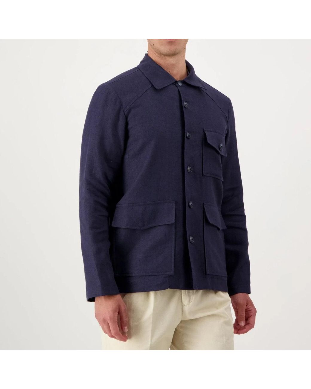 AUTORE Blue Linen Jacket