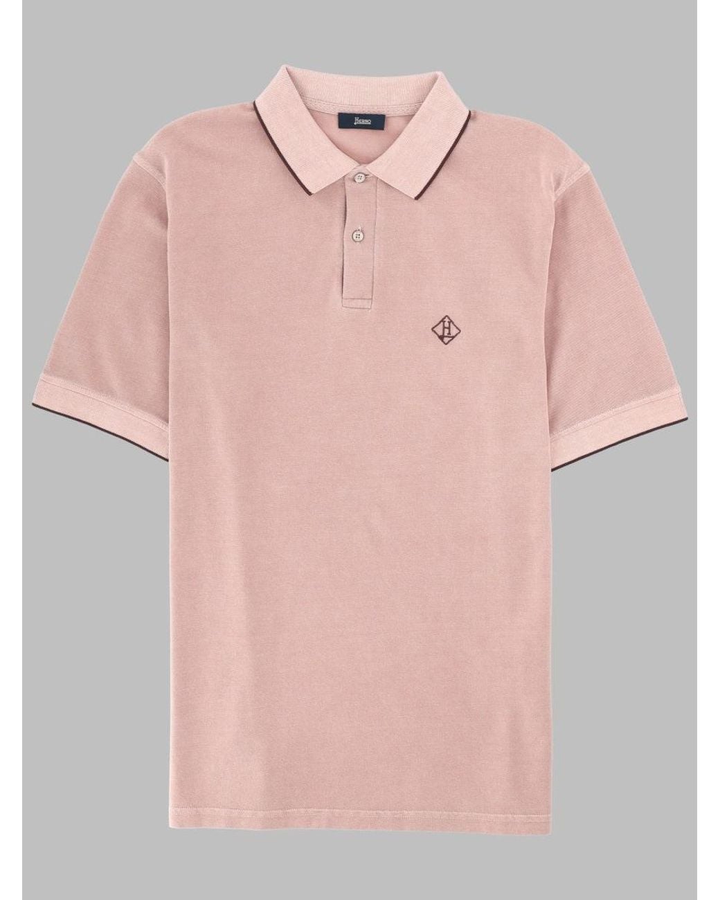Herno Pink Polo Con Logo