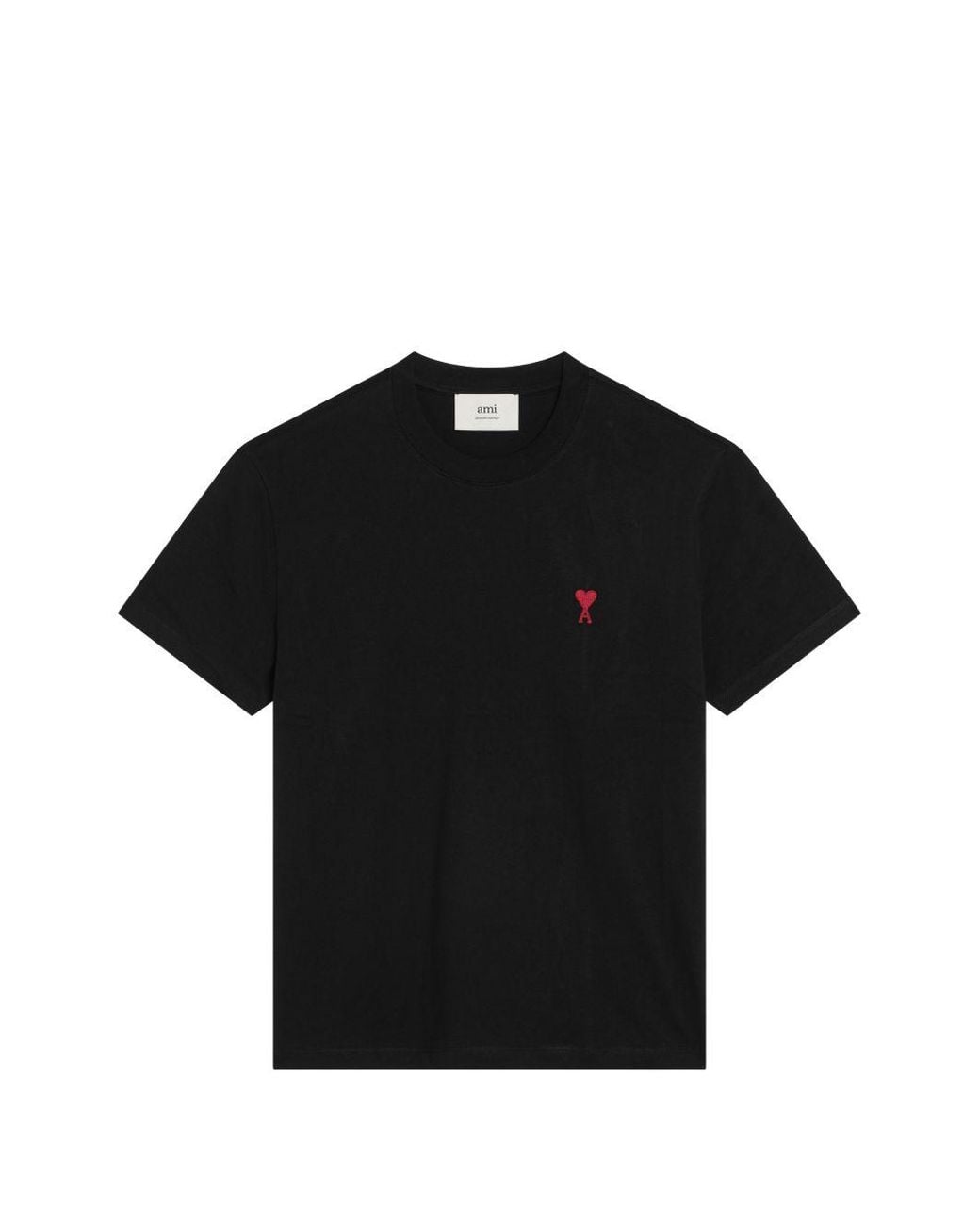 AMI Black Ami De Coeur Cotton T Shirt