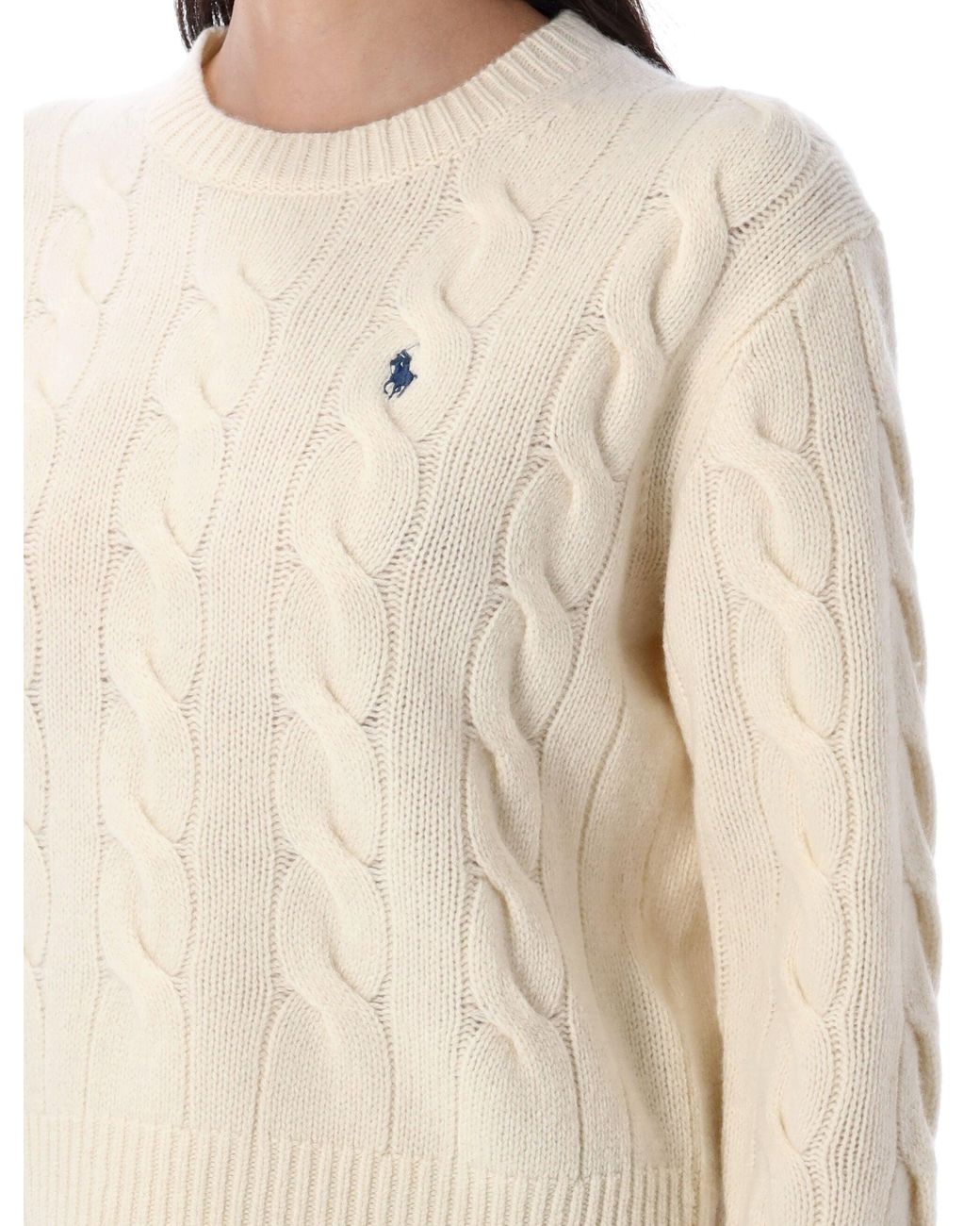 Polo Ralph Lauren Blue Wool And Cashmere Cable-Knit Sweater