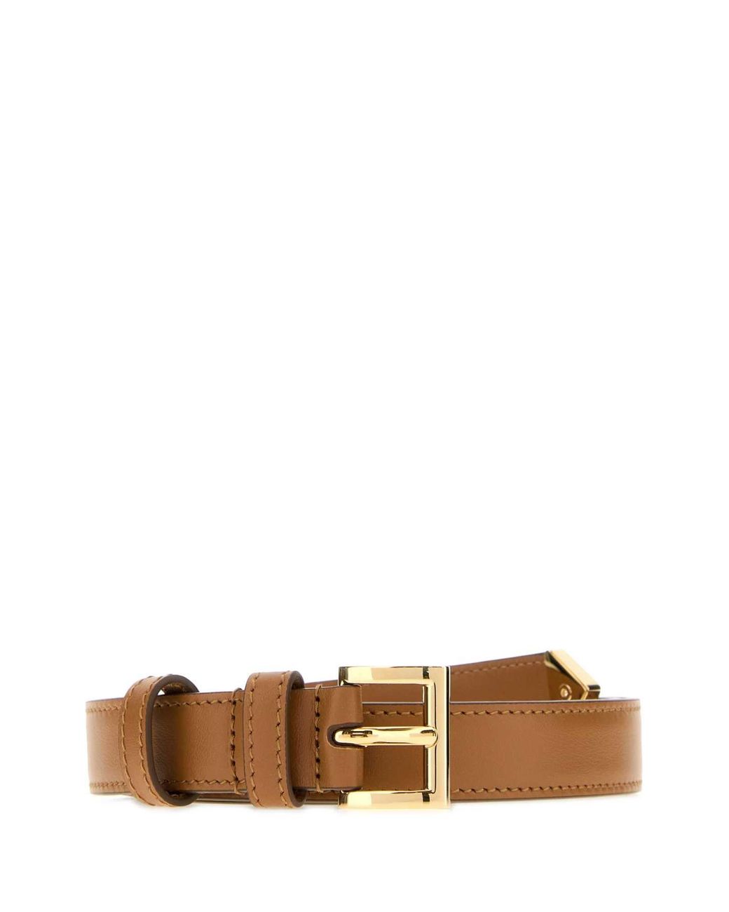 Prada Natural Biscuit 2 Cm Calf Leather Belt