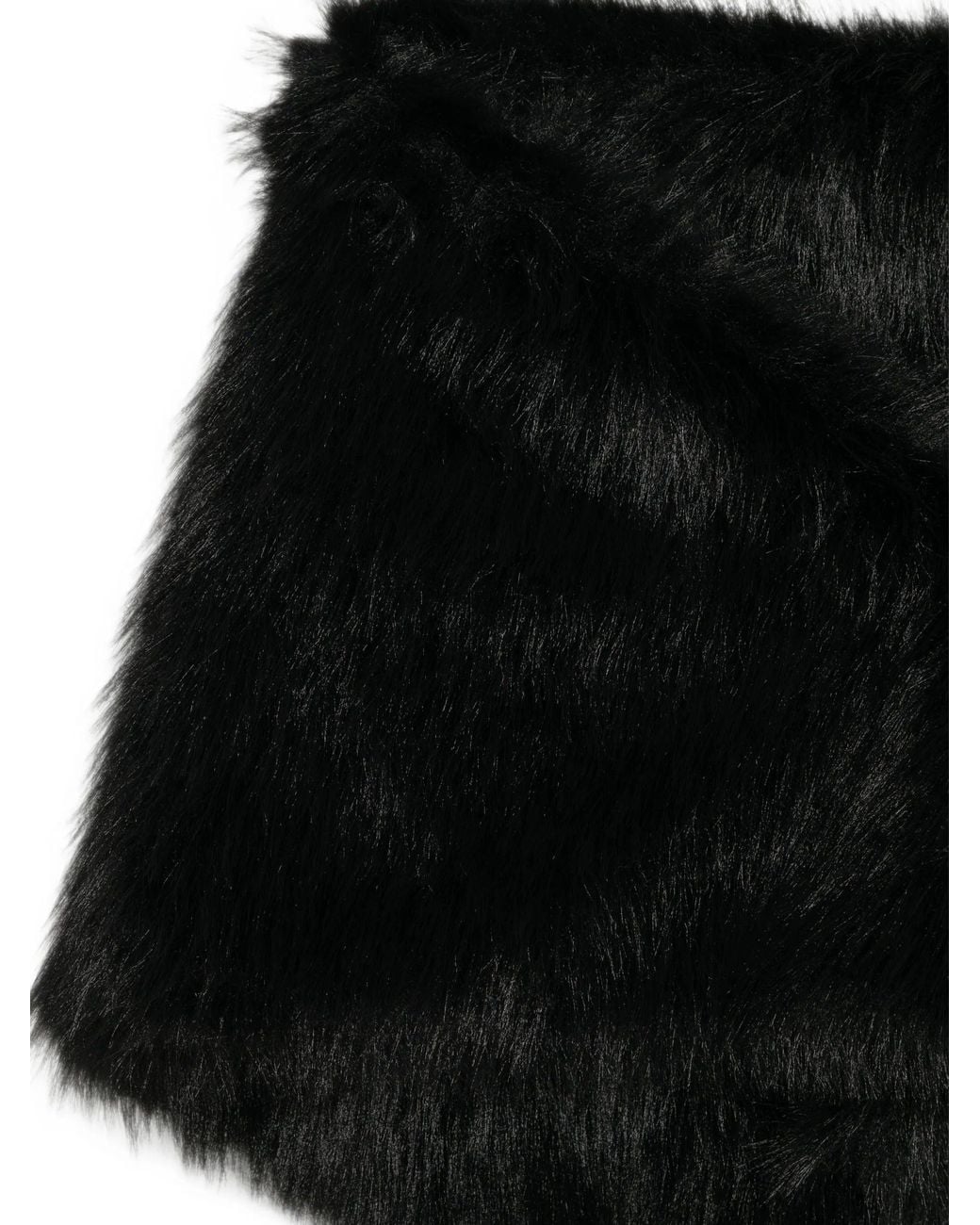 Simone Rocha Black Faux Fur Clip Scarf