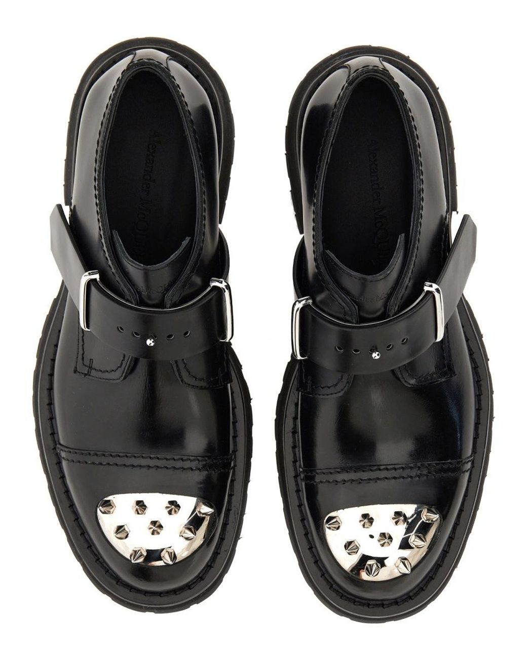 McQueen Black Alexander Mc Queen Studded Derby Loafer