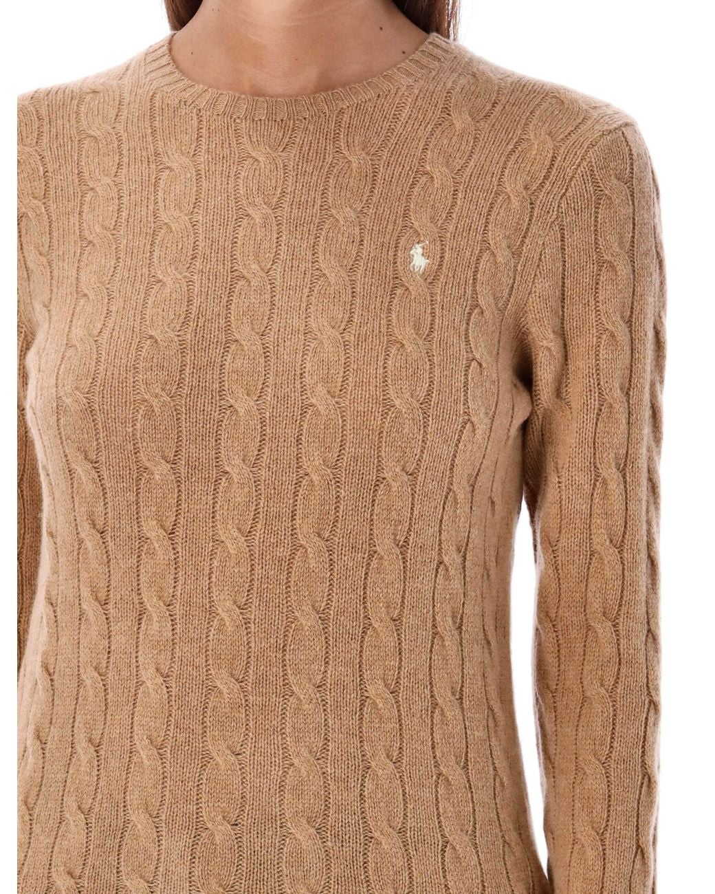 Polo Ralph Lauren Natural Wool And Cashmere Cable Knit Sweater