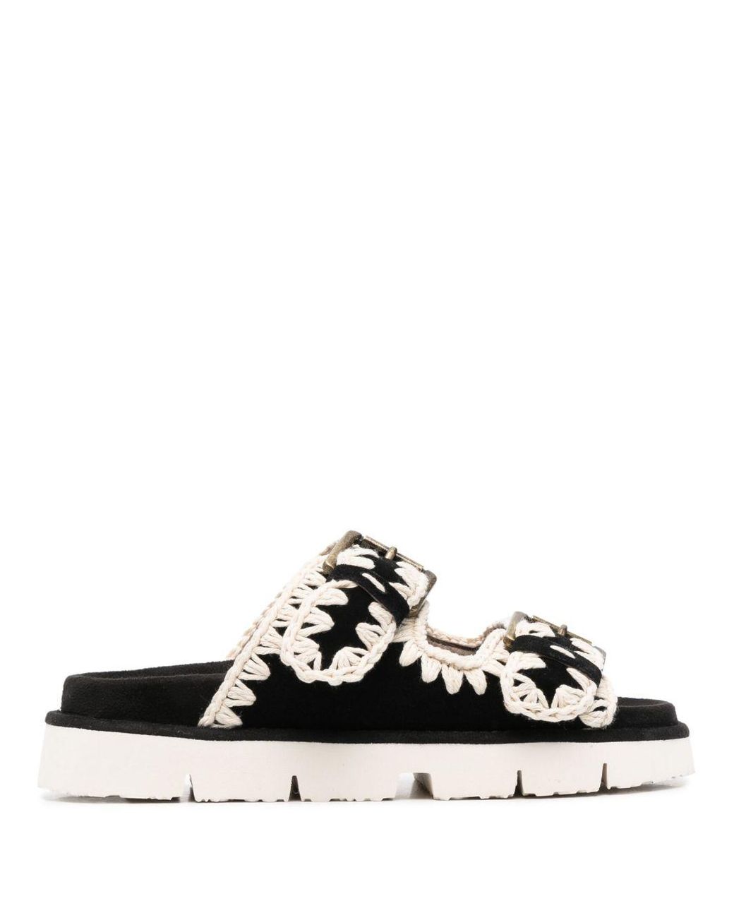 Mou White Sandals Outer: Calf Suede