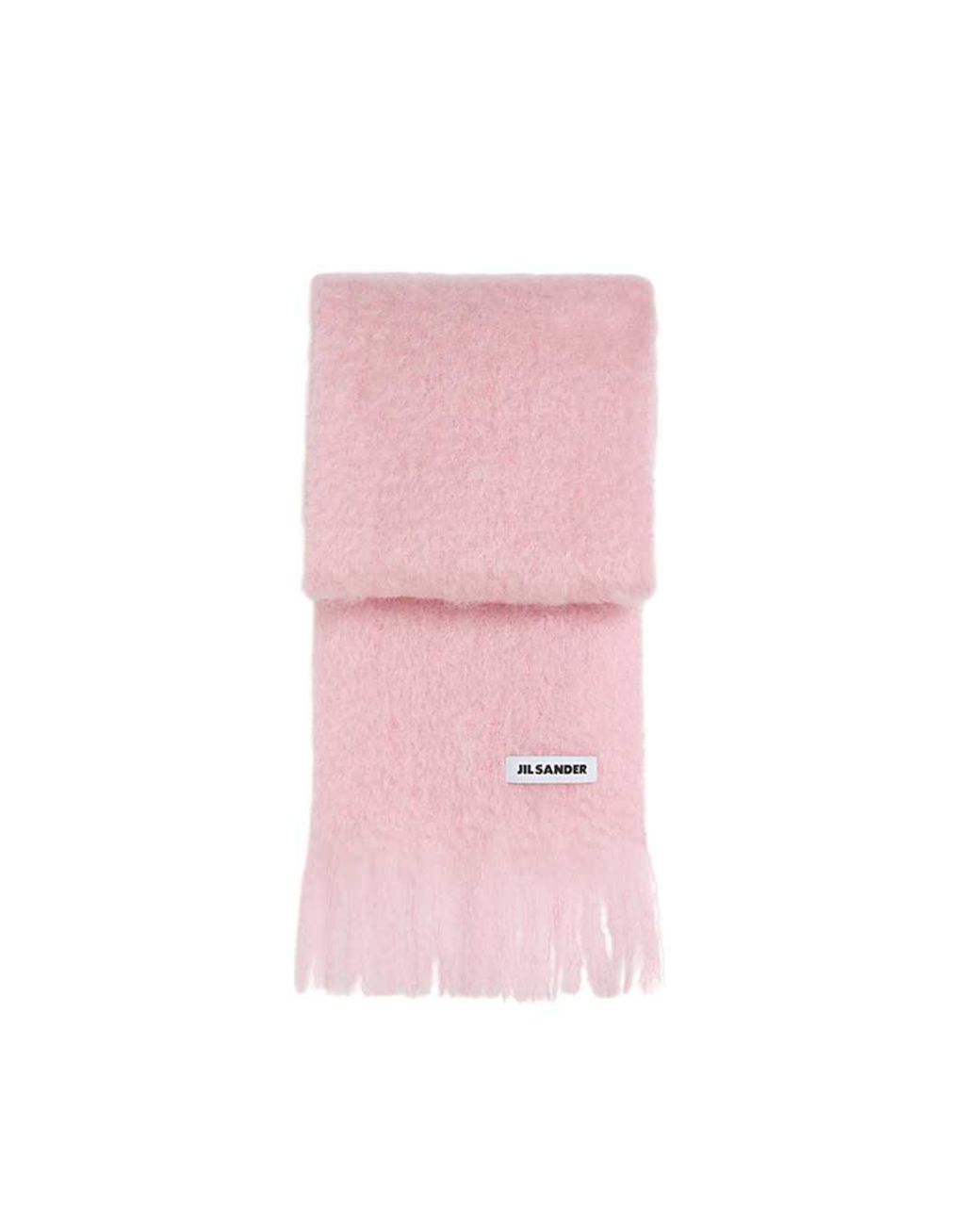 Jil Sander Pink Small Wool Blend Scarf
