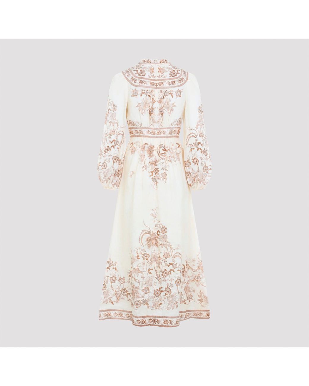 Zimmermann White Plunge Midi Dress For