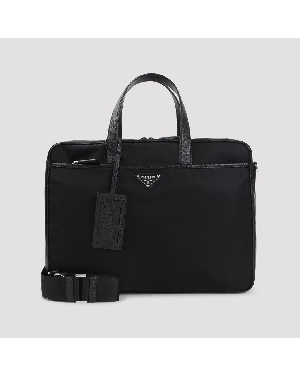 Re Nylon Briefcase Prada en coloris Black