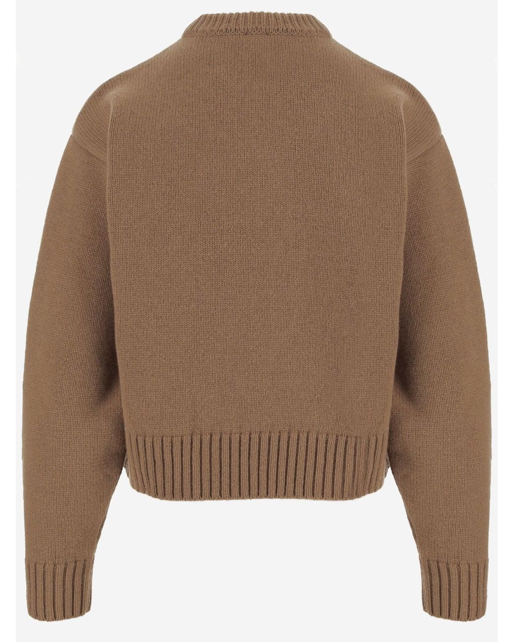 Patou Brown Wool And Cashmere Sweater