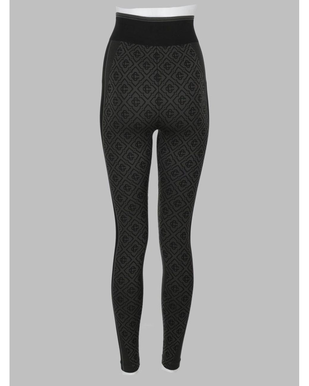 Casablanca Gray Monogram High-Waisted Leggings