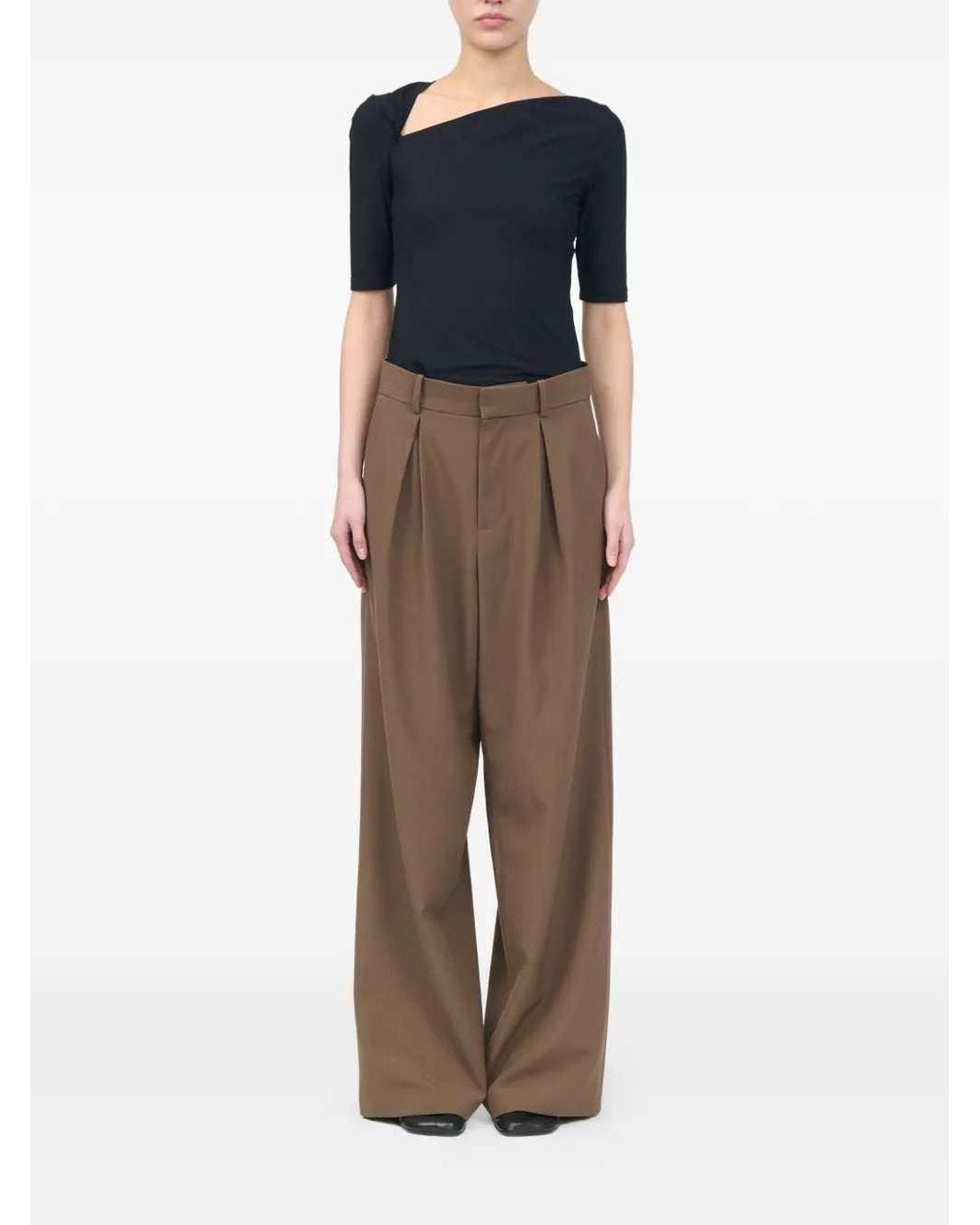 MM6 by Maison Margiela Brown Mannequin Label Pleated Trousers