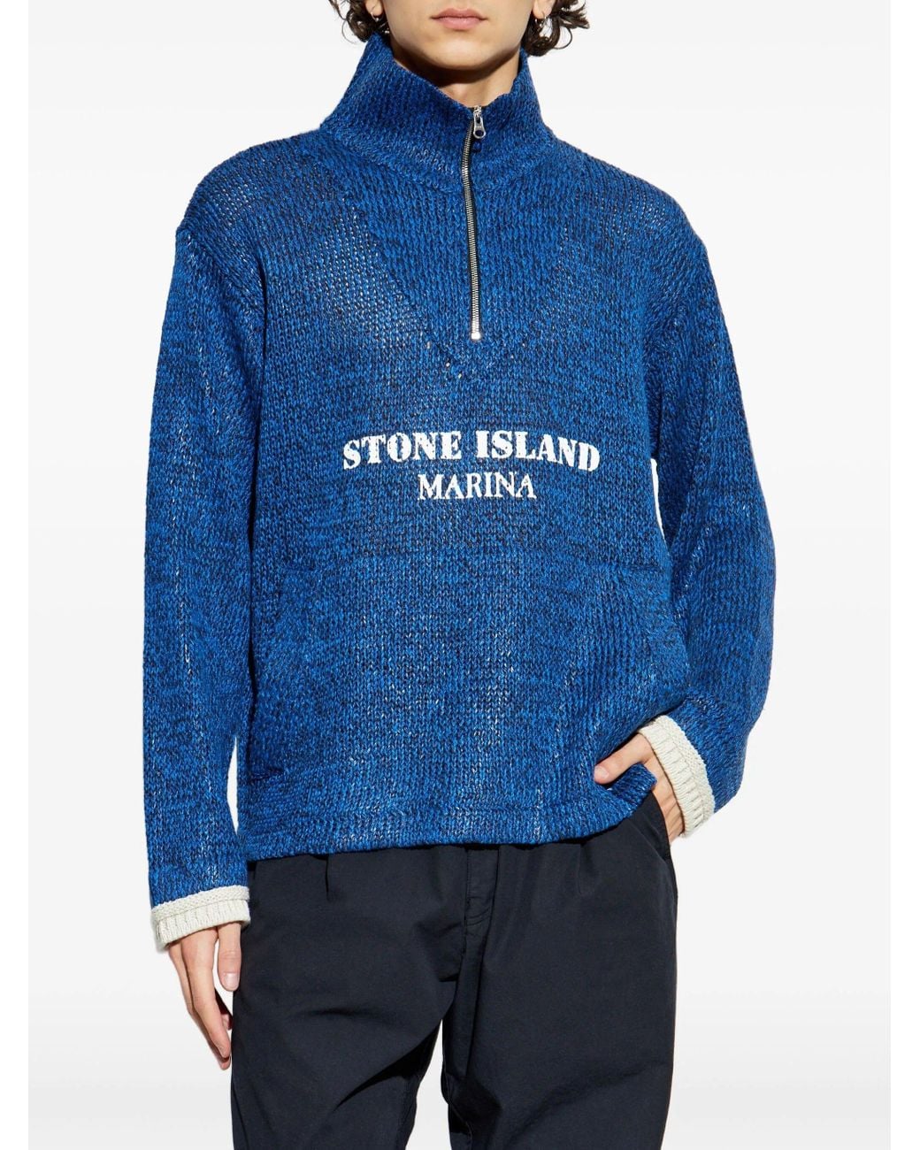 Stone Island Blue Sweater