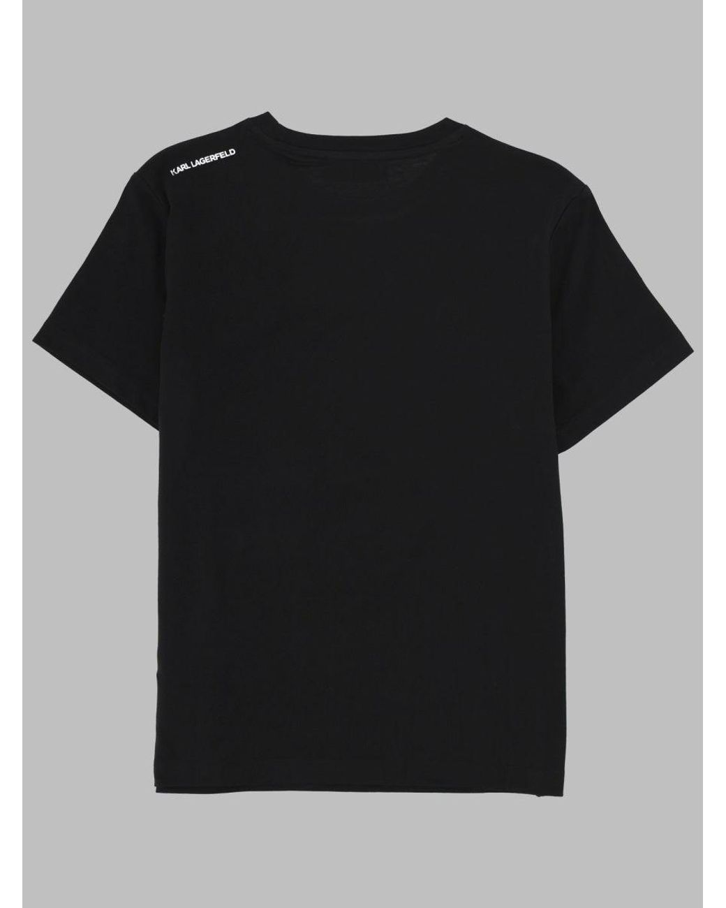 Karl Lagerfeld Black T-Shirts Con Stampa Logo