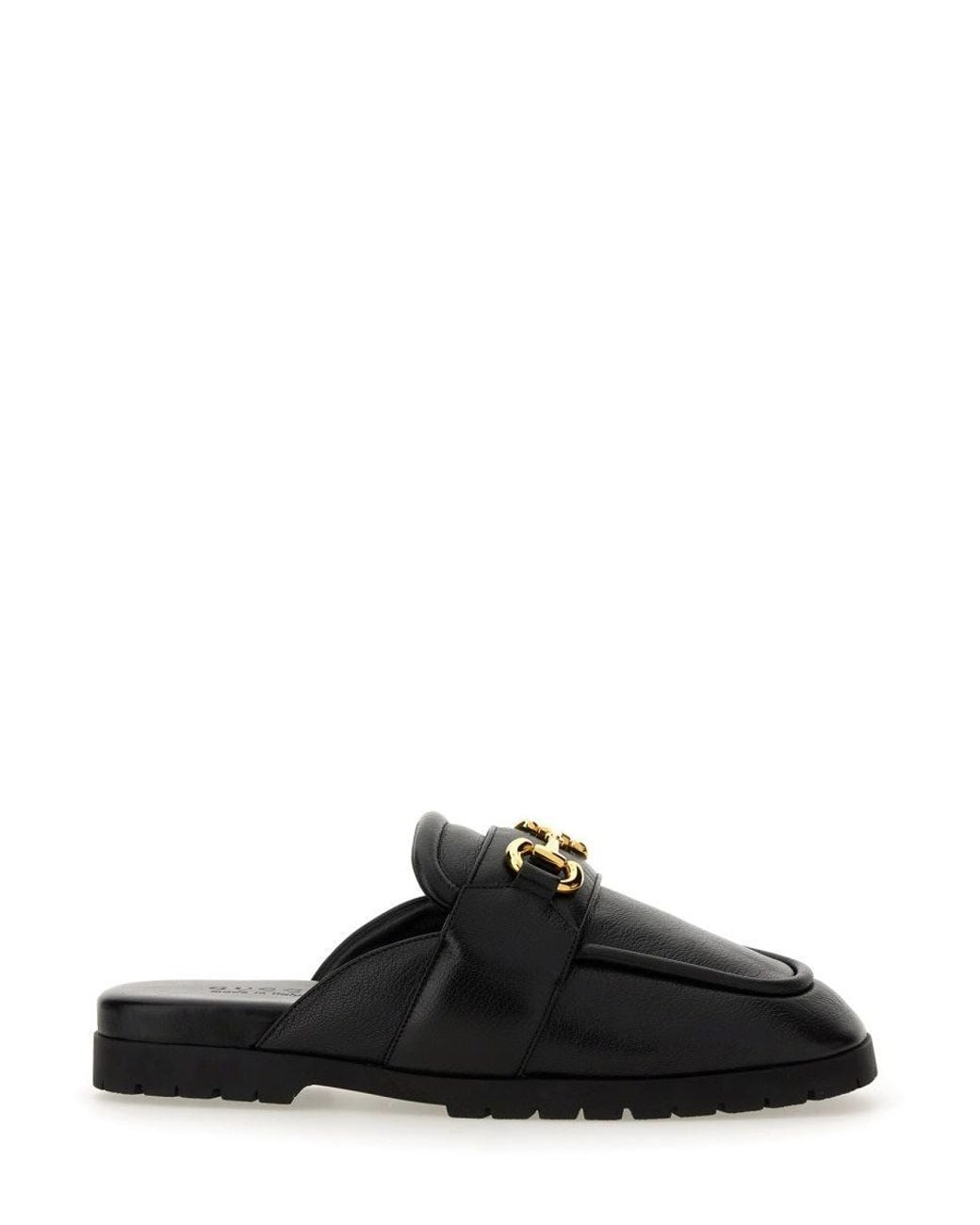 Gucci Black Sabot With Clamp