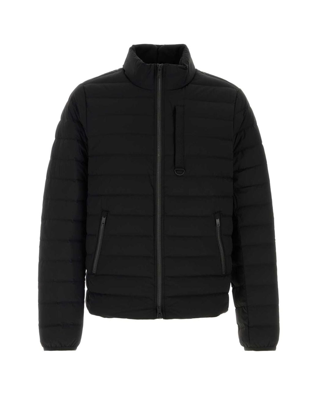 Moose Knuckles Black Stretch Nylon Down Jacket