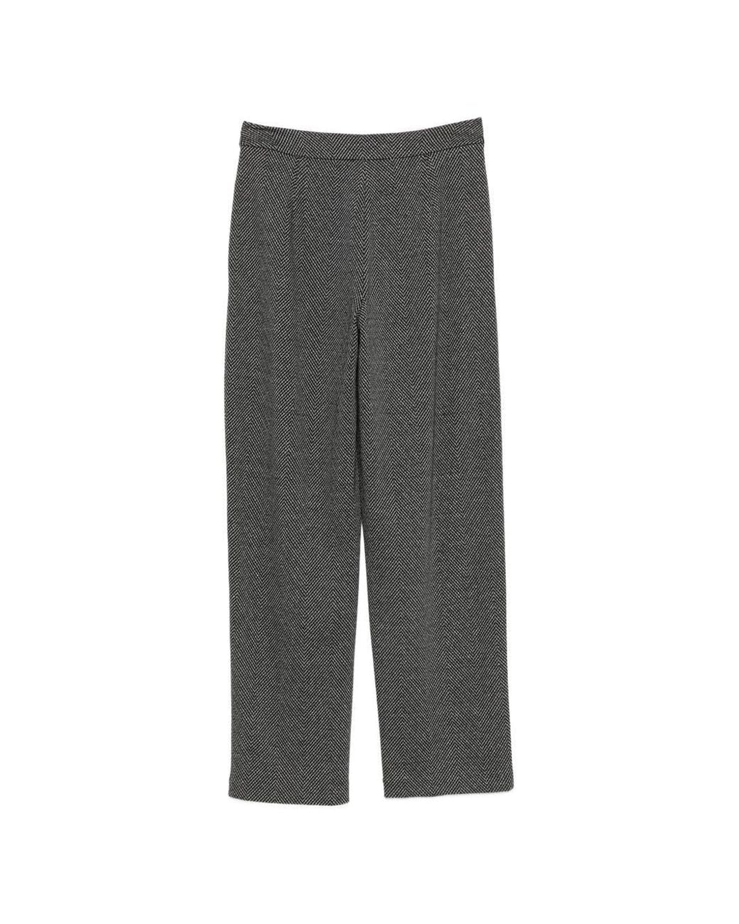 Emporio Armani Gray Cotton Trousers