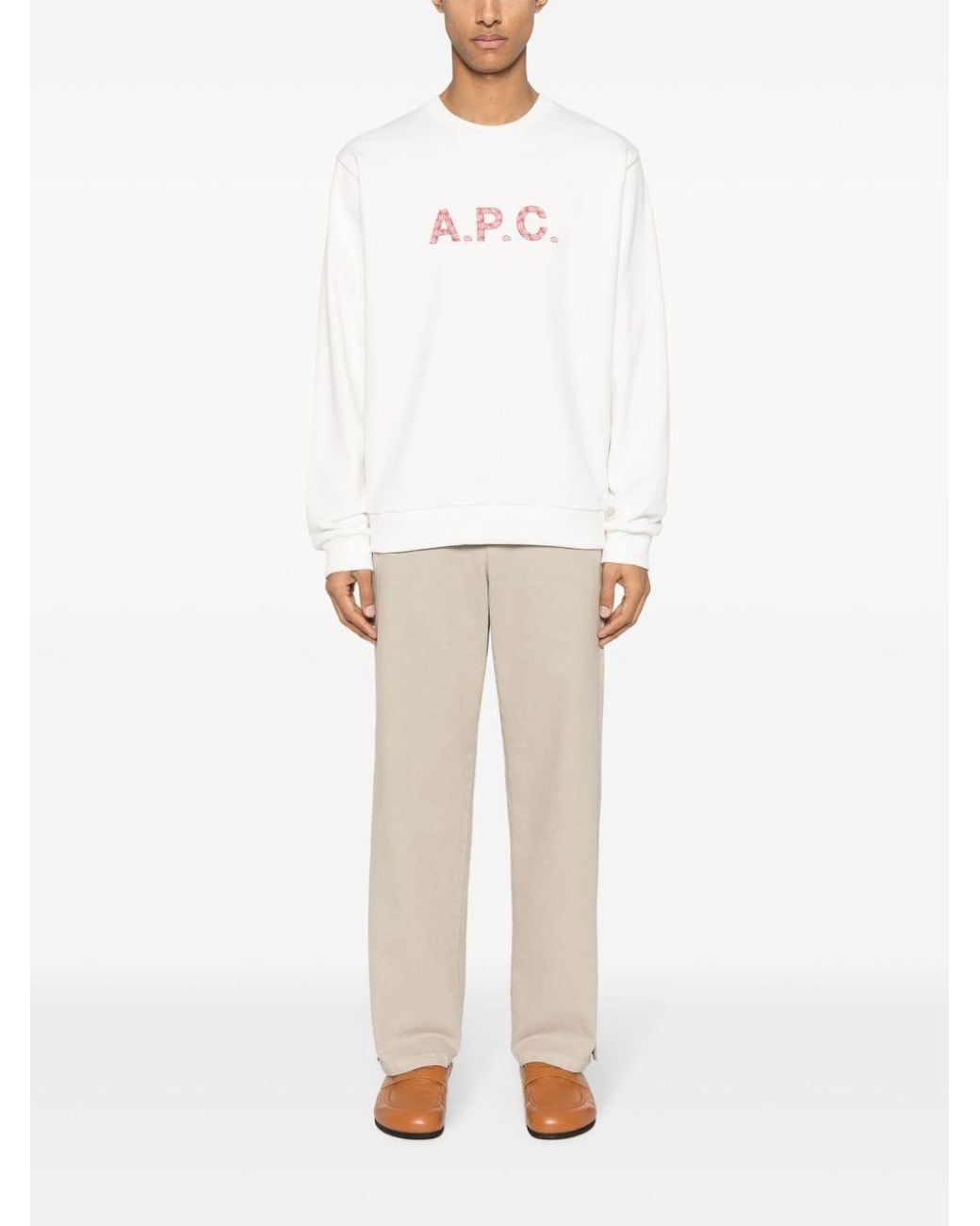 A.P.C. White Sweat Timothy Clothing for men