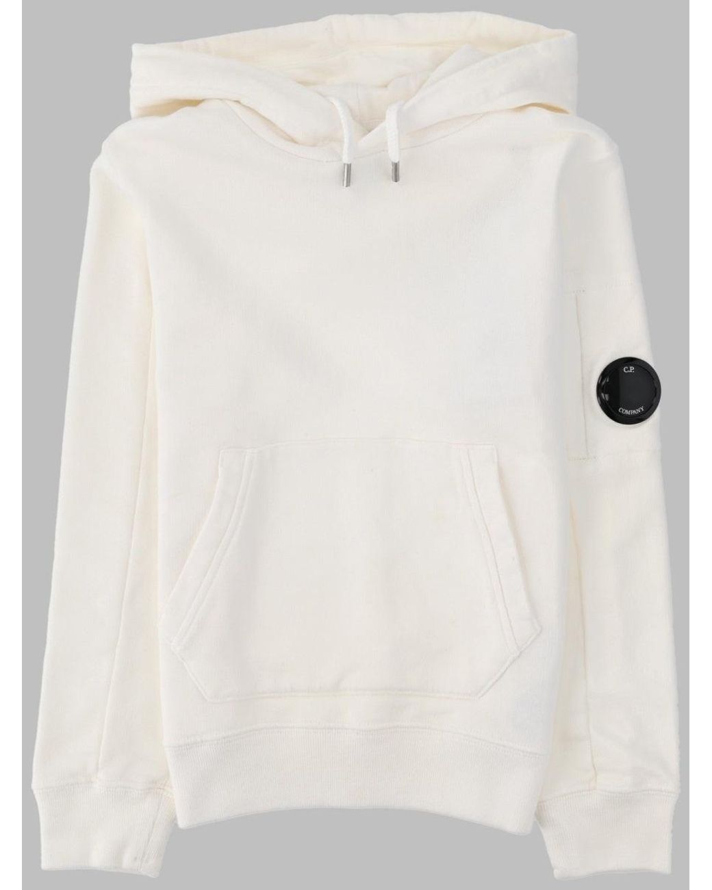 C P Company White Sweatshirts Sweat Hooded