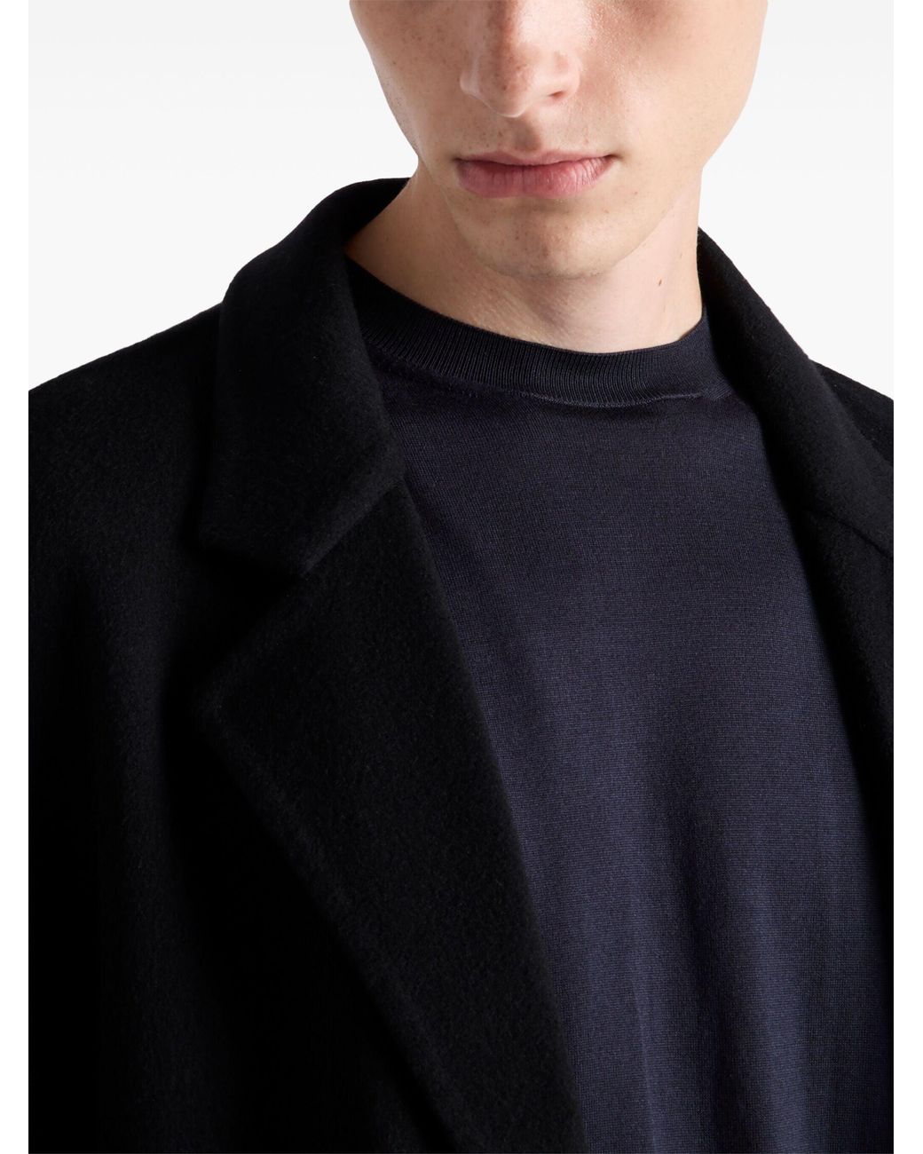 Prada Seidenpullover mit Rundhalsausschnitt in Blue für Herren