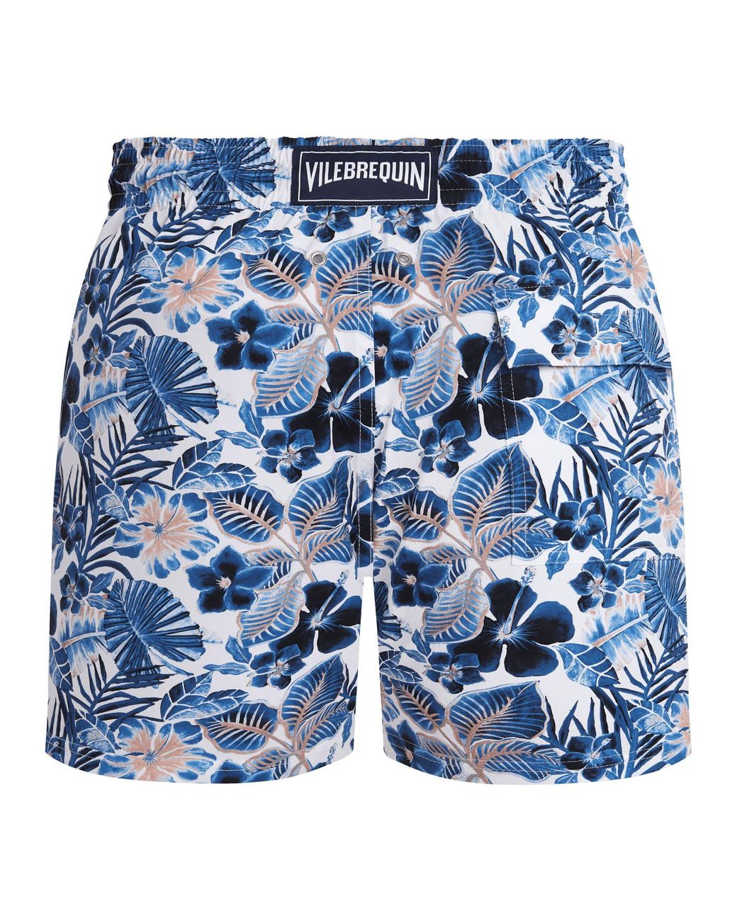 Vilebrequin Blue Swim Shorts With Tropical Floral Print for men