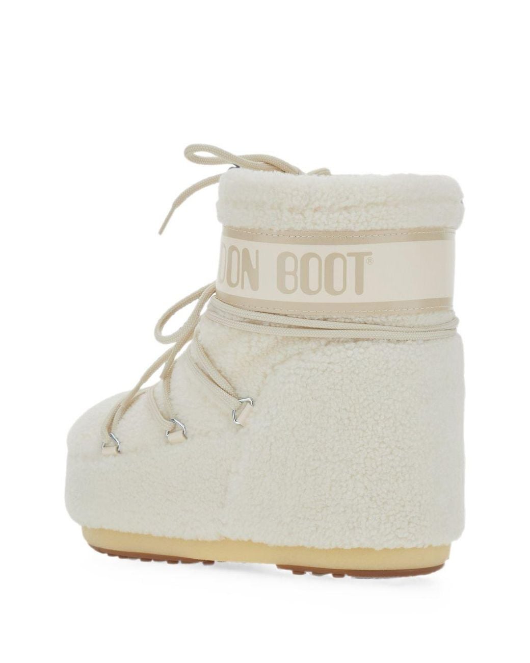 Moon Boot White Icon Low Fleece Snow Boots