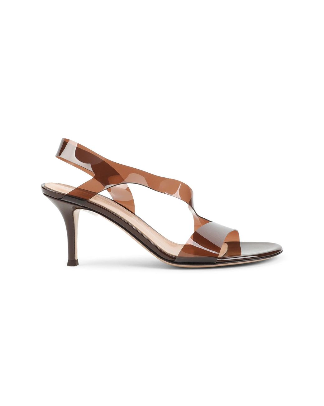 Gianvito Rossi Brown Pvc Metropolis Sandals