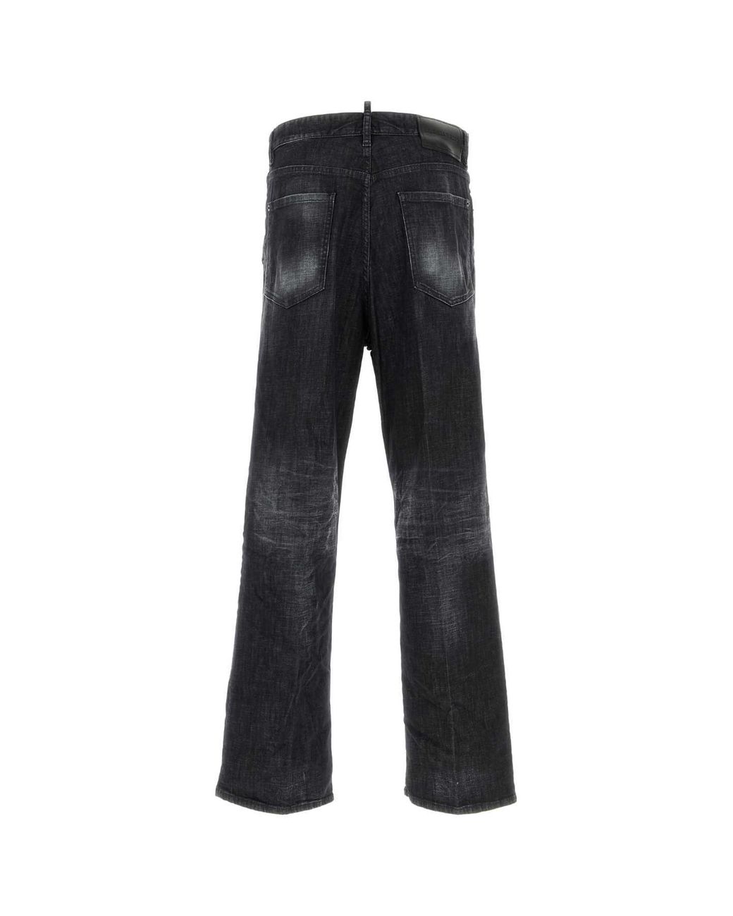 DSquared² Black Stretch Denim Loose Jeans for men