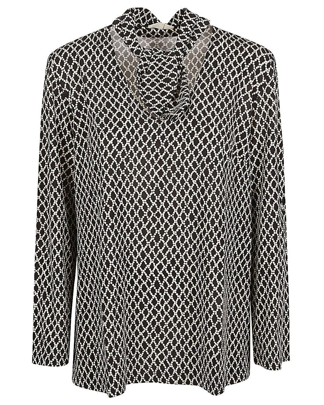 Siyu Black Printed Blouse