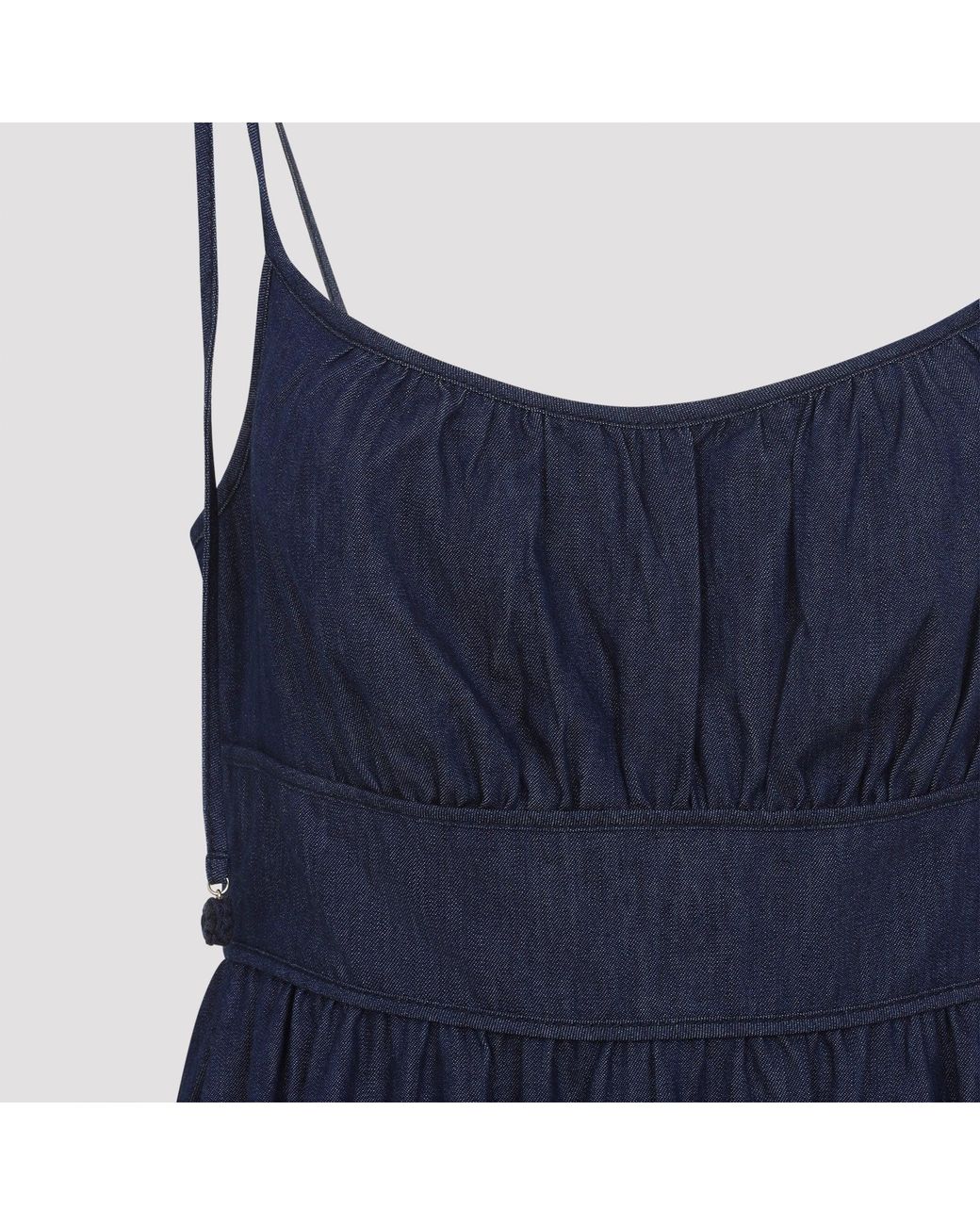 Zimmermann Blue Ink Mahon Denim Broderie Midi Dress