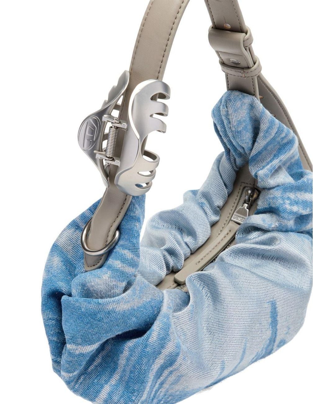 DIESEL Blue Grab Small Hobo Bag