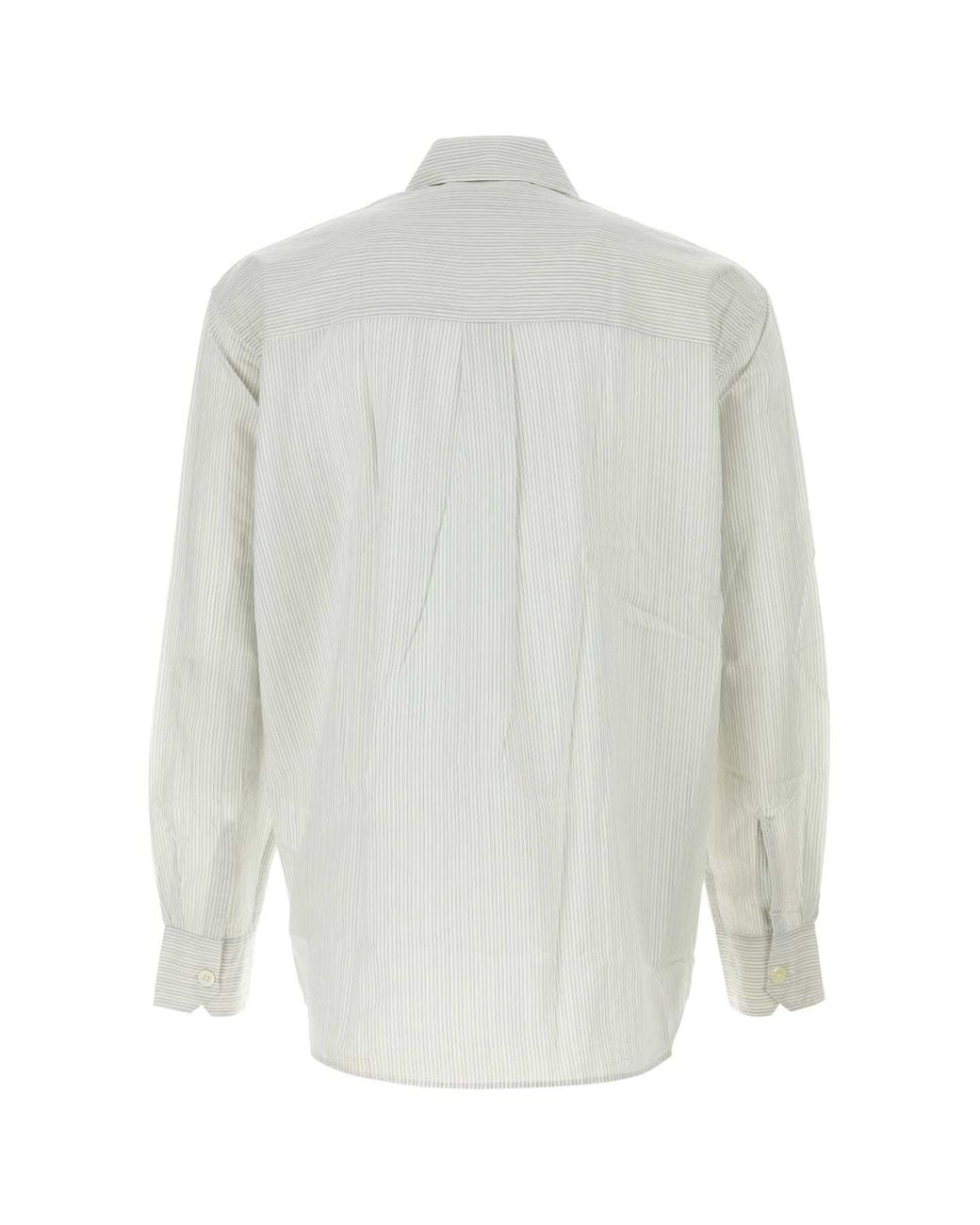 Our Legacy White Embroidered Cotton Blend Oversize Shirt for men