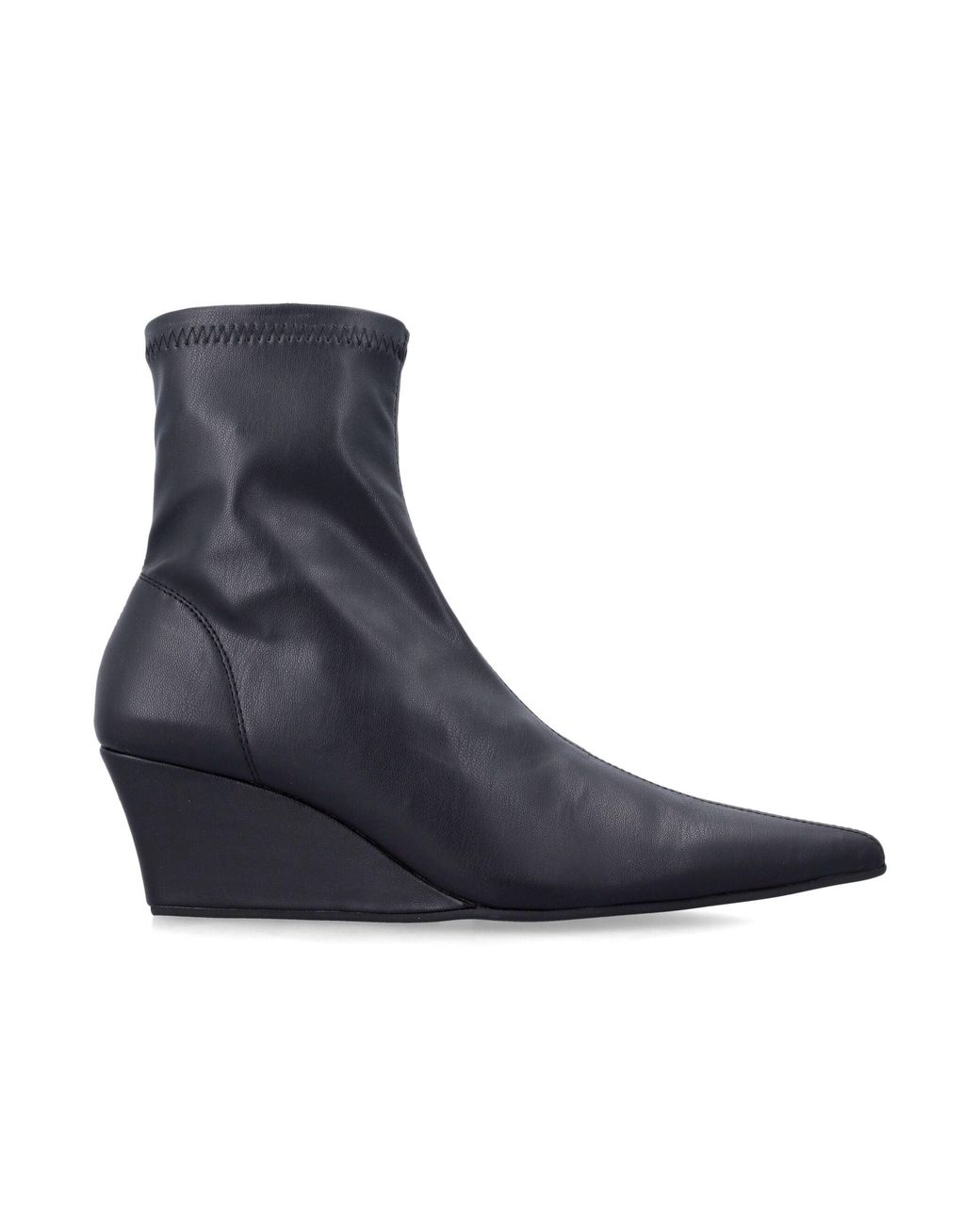 Senso Blue Pointed-Toe Wedge Ankle Boots