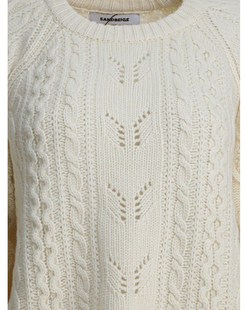 Sandbeige Multicolor Strickwaren