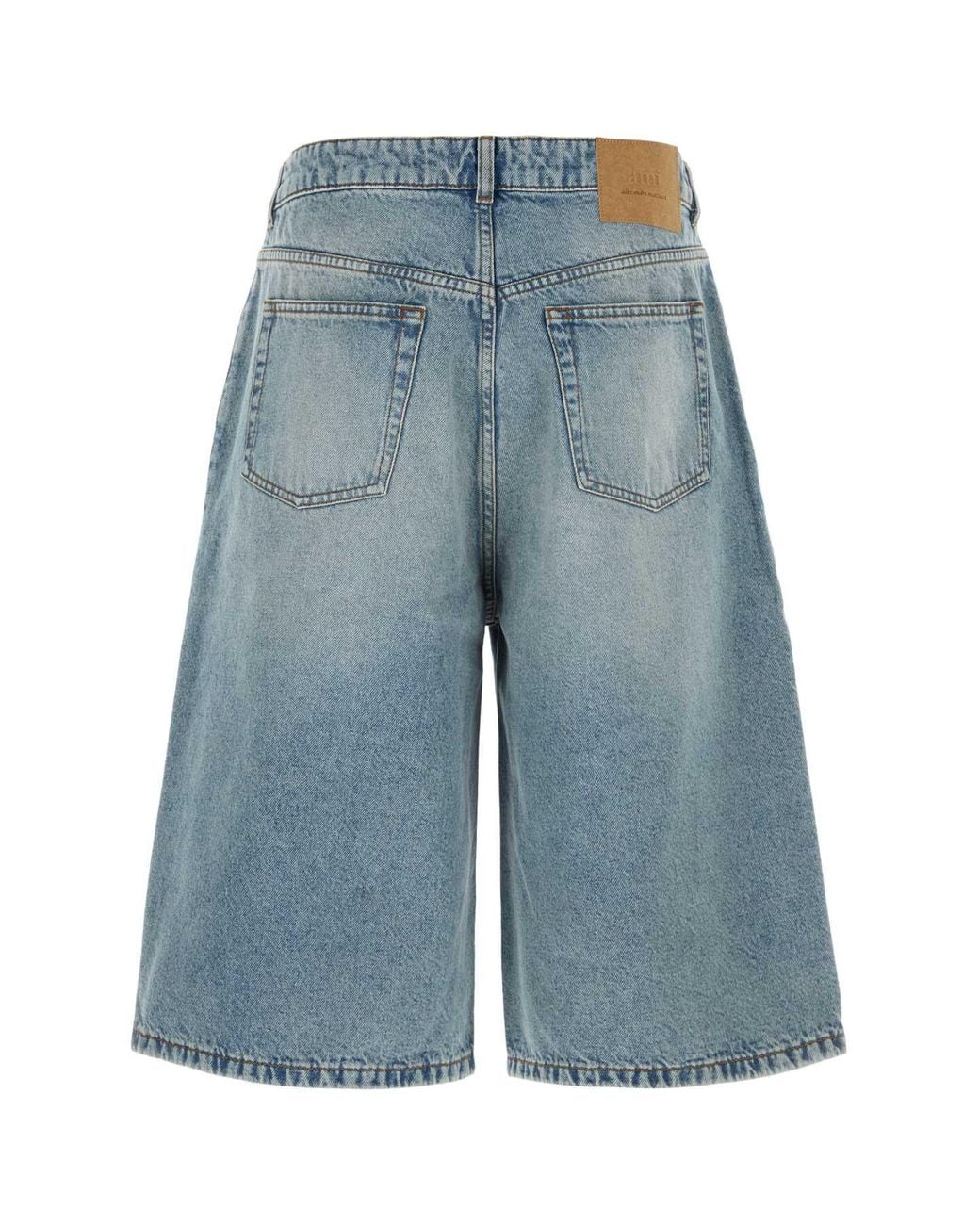 AMI Blue Solid Shorts for men