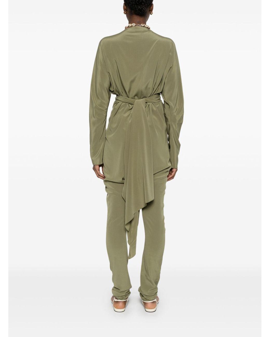 Cortana Green Serp Silk Jumpsuit