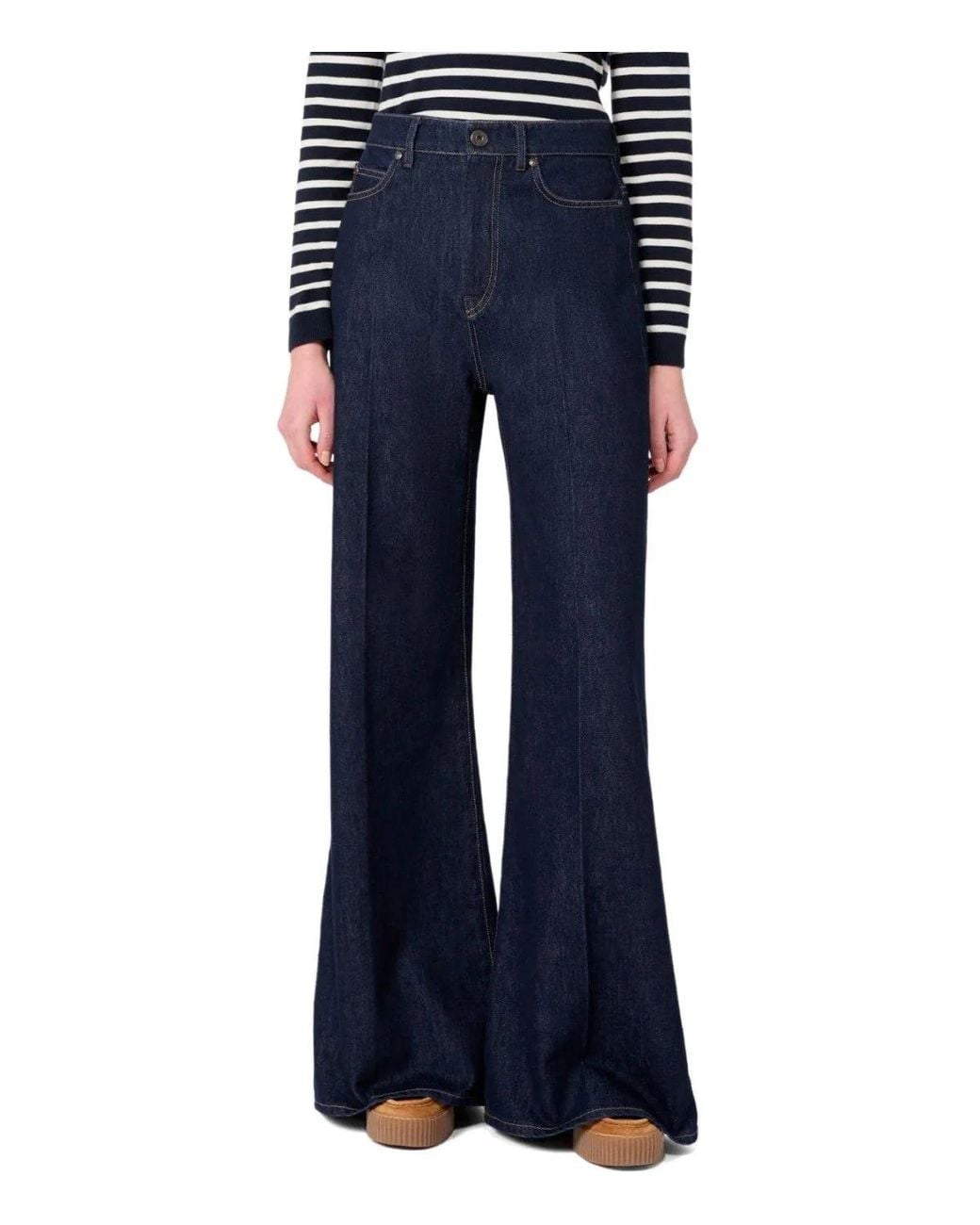 Weekend by Maxmara Blue Sport Leg Trousers