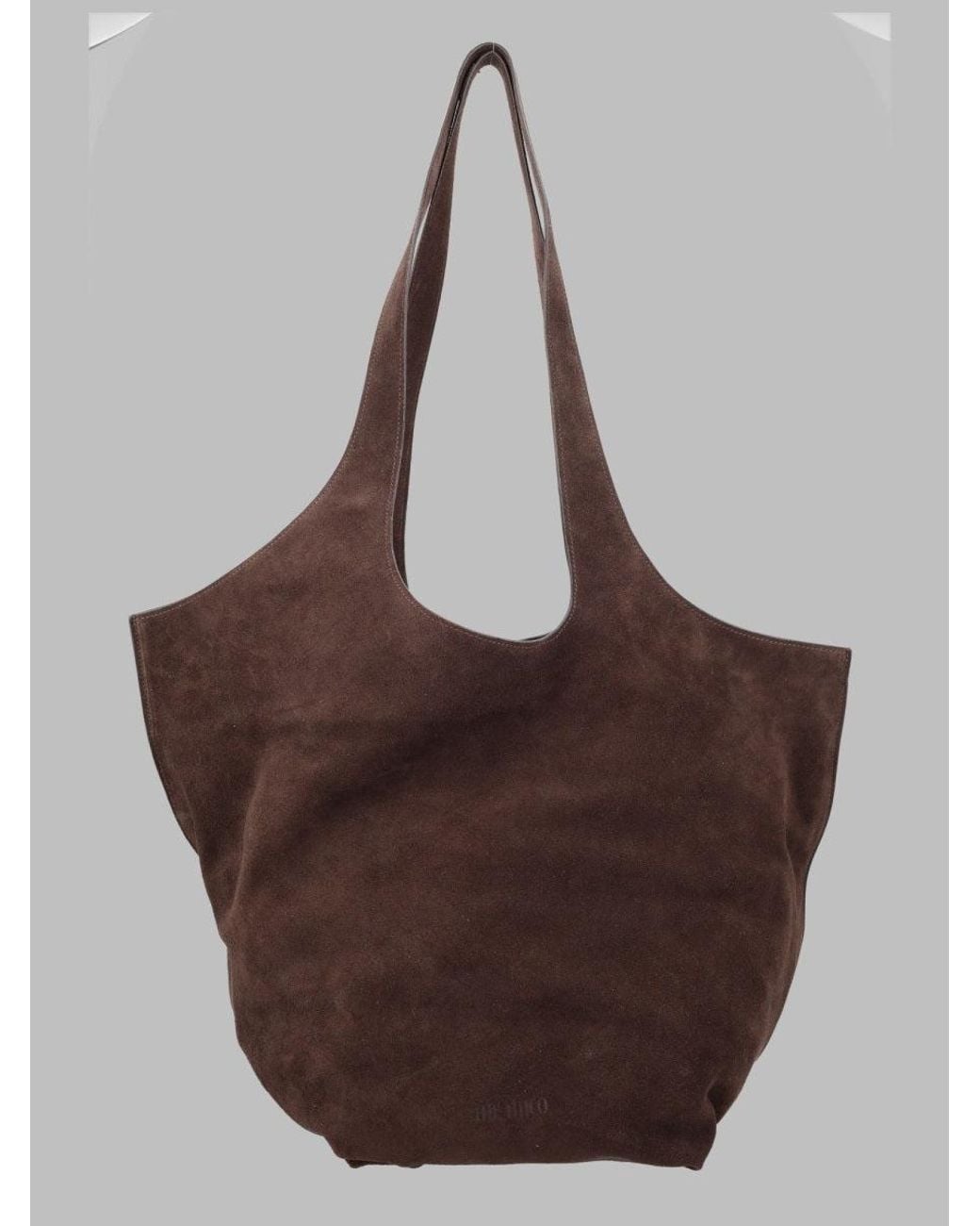 The Attico Brown Oversized Suede Tote Bag