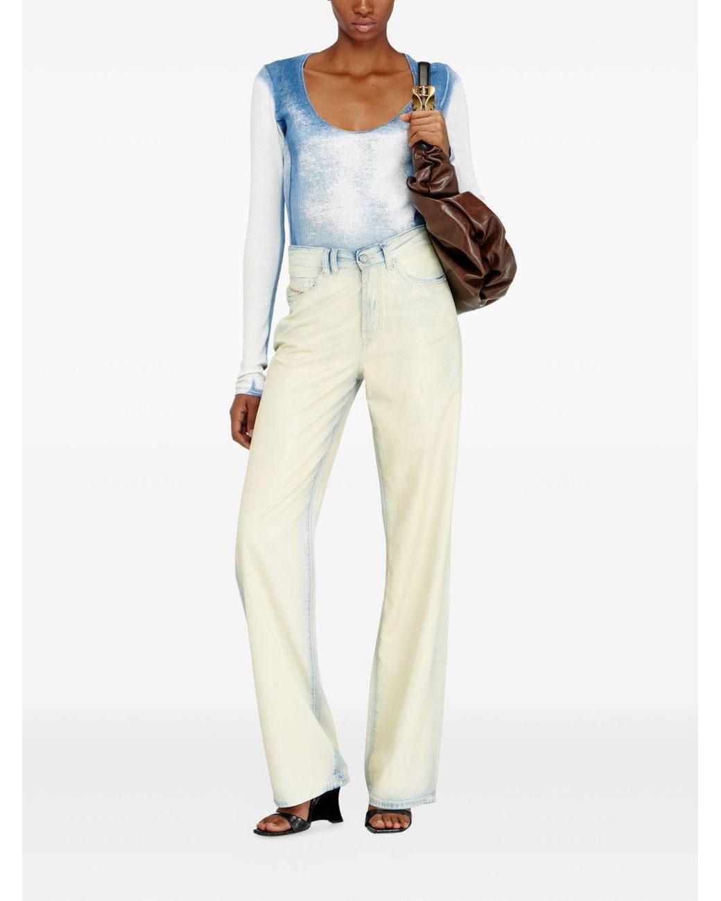 DIESEL Brown Große Hobo-Tasche von Grab