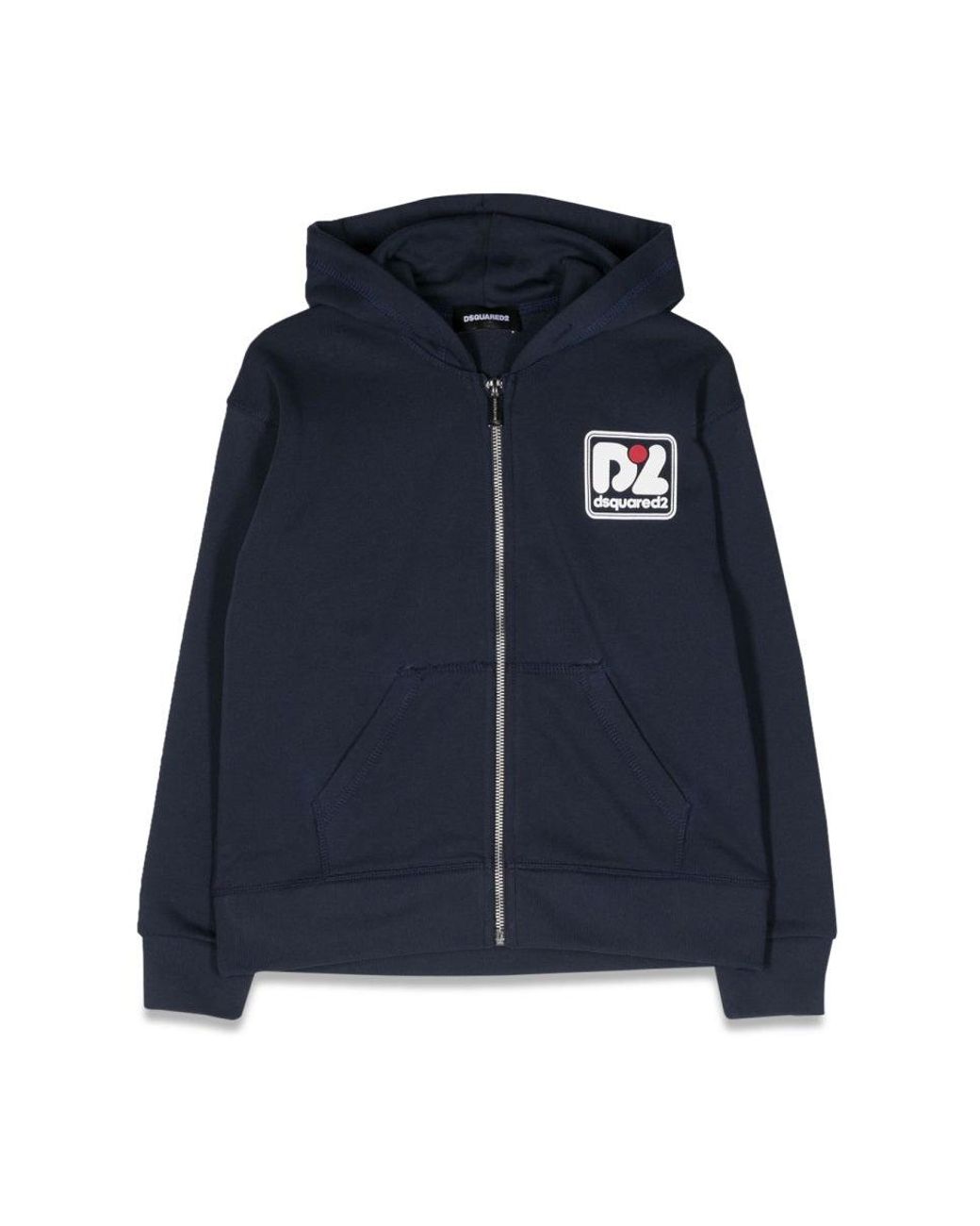 DSquared² Blue Zipper Hoodie