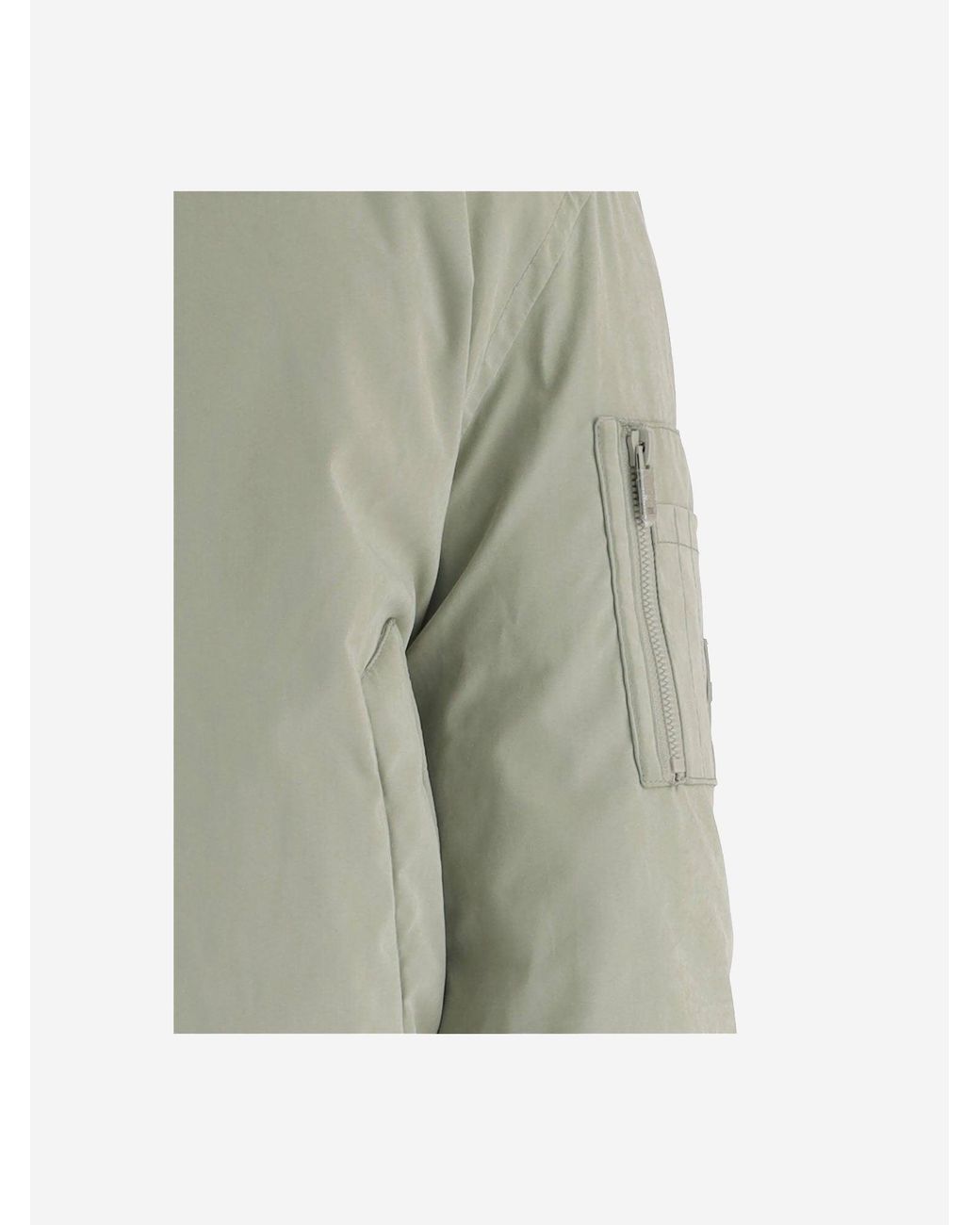 Boss Green Nylon Jacket With Shearling Collar
