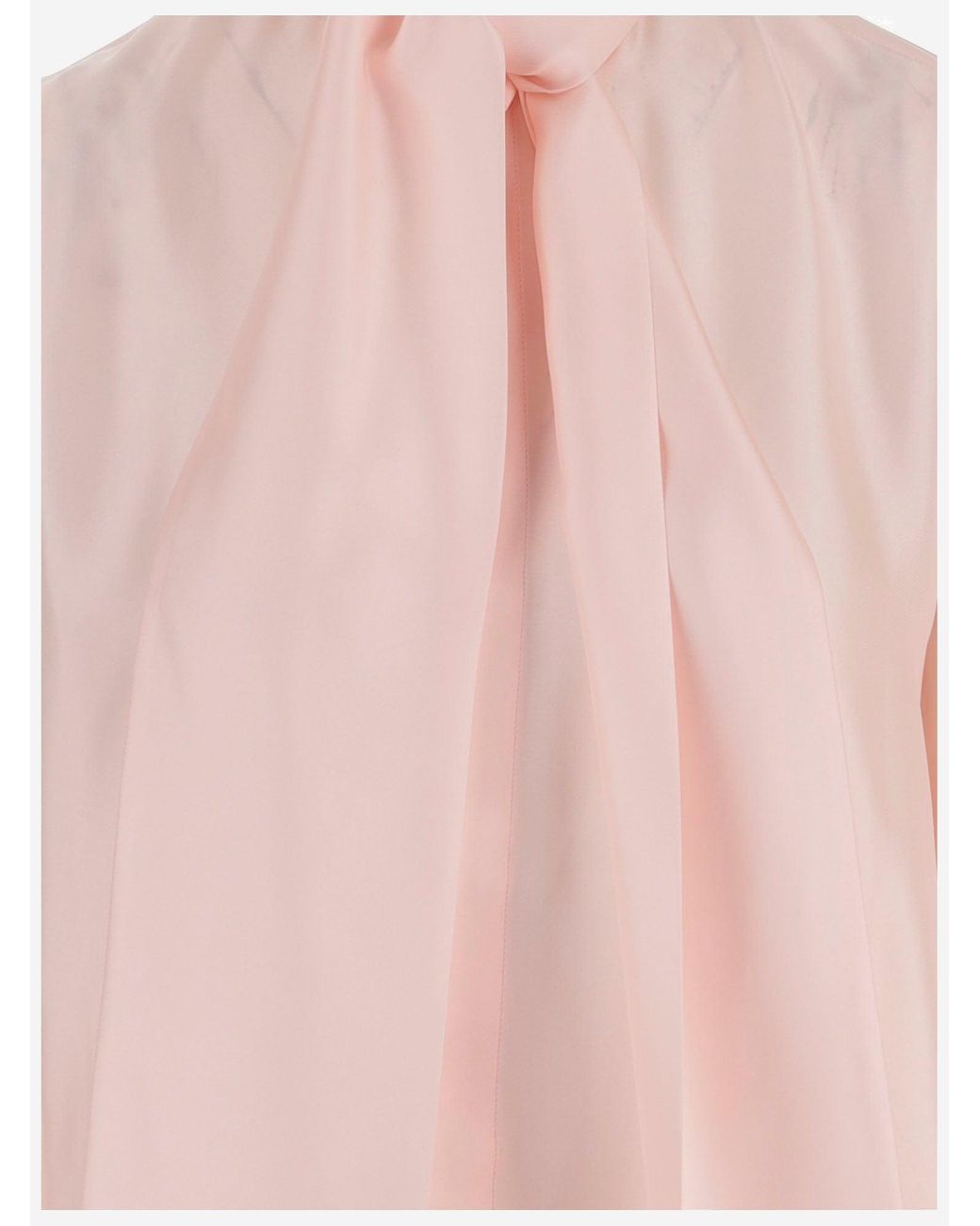 Sa Su Phi Pink Silk Shirt With Bow