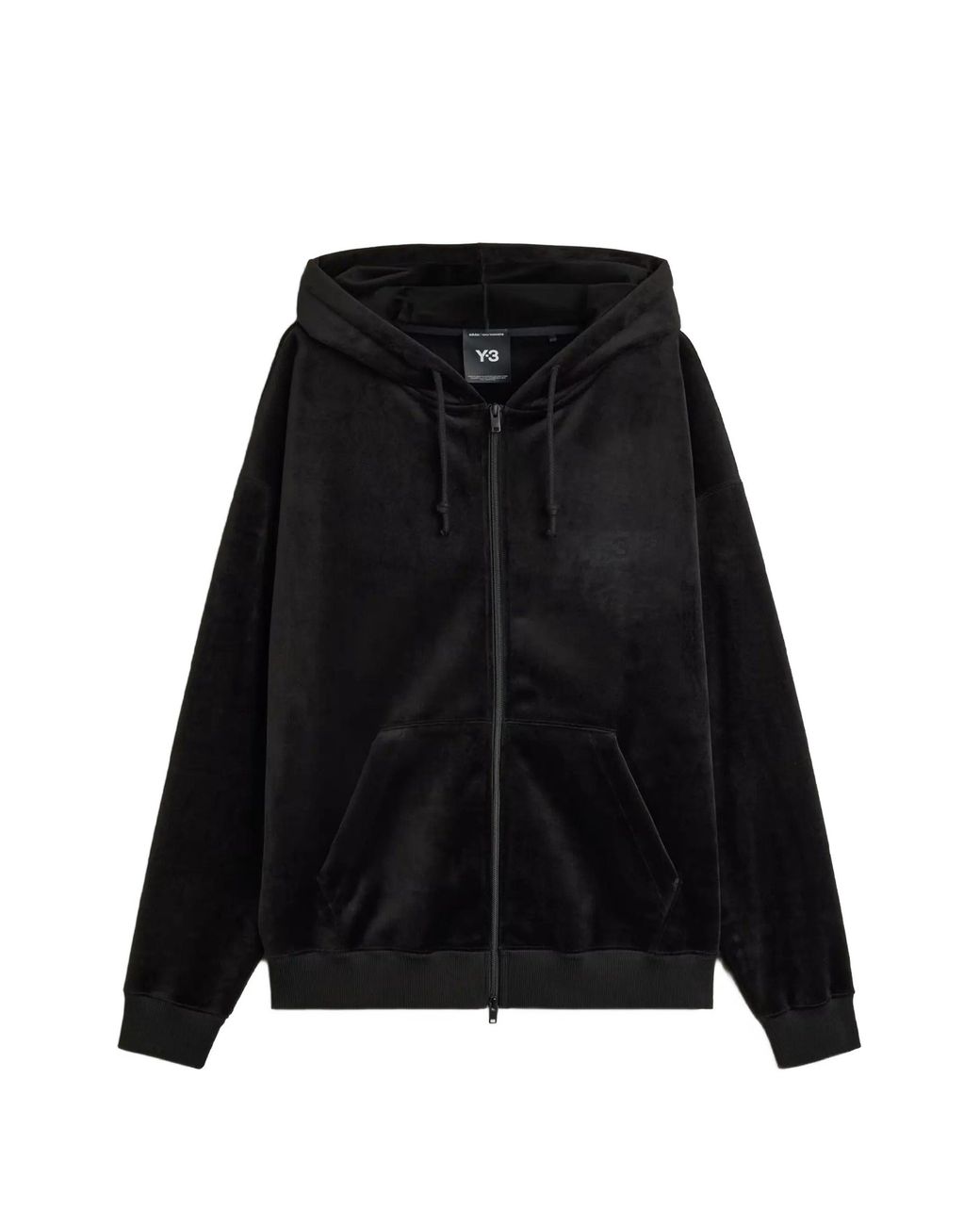 Y-3 Black Velvet Zip Hd